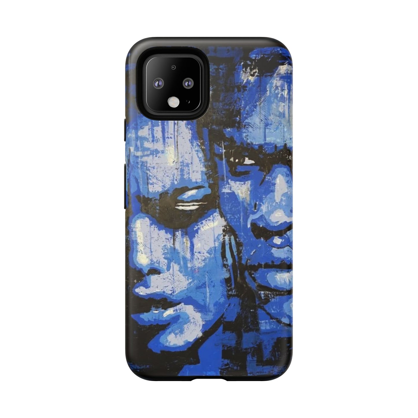Artistic Phone Case - Tough Cases with Bold Blue Portraits -The Lovers Image