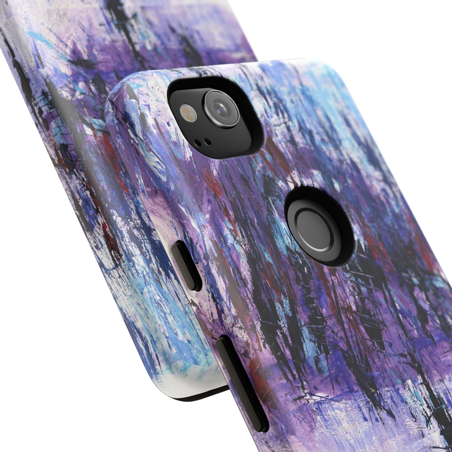 Abstract Purple Phone Case, Stylish & Protective Cover for Art Lovers- White Spring Image