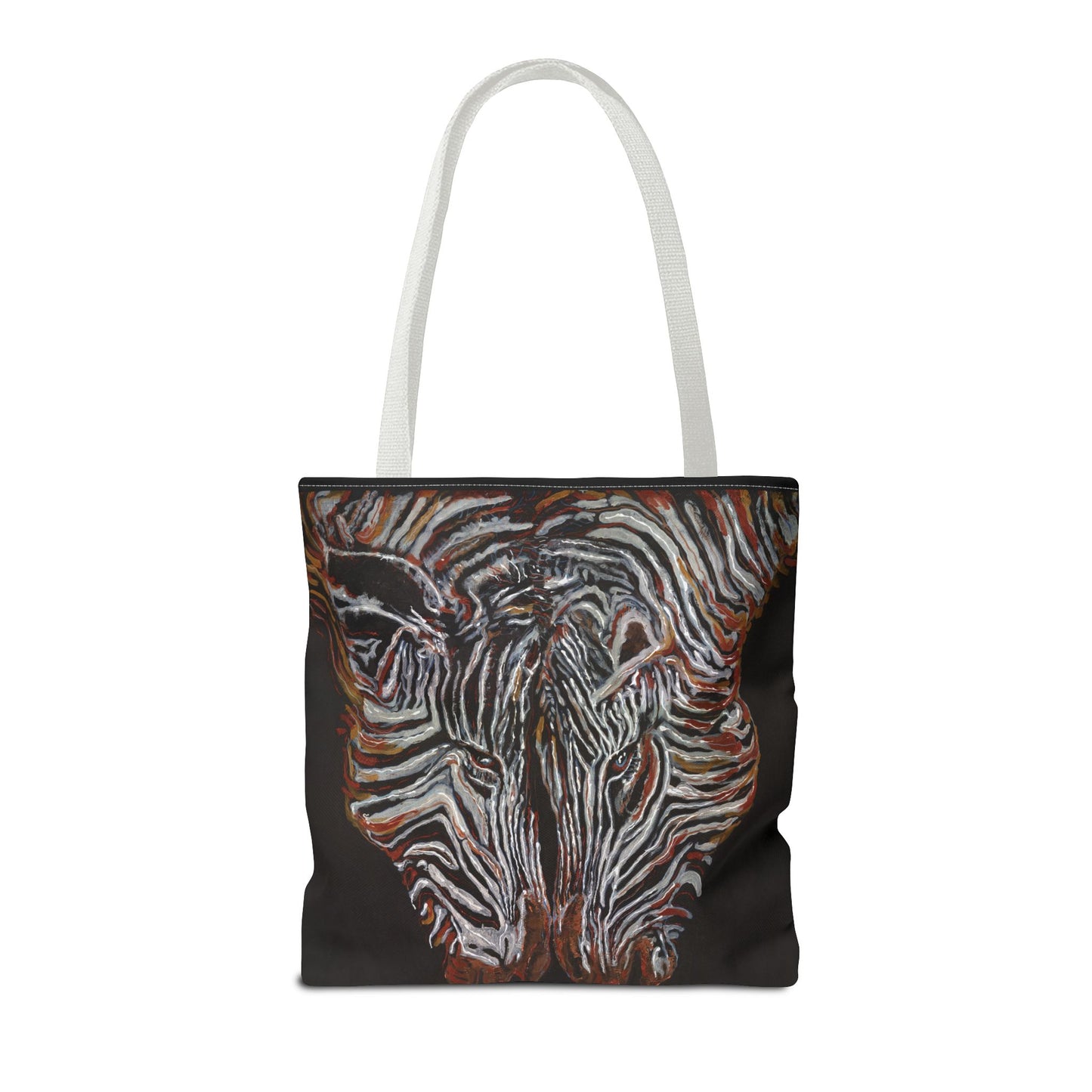 Twin Zebras Image- Tote Bag
