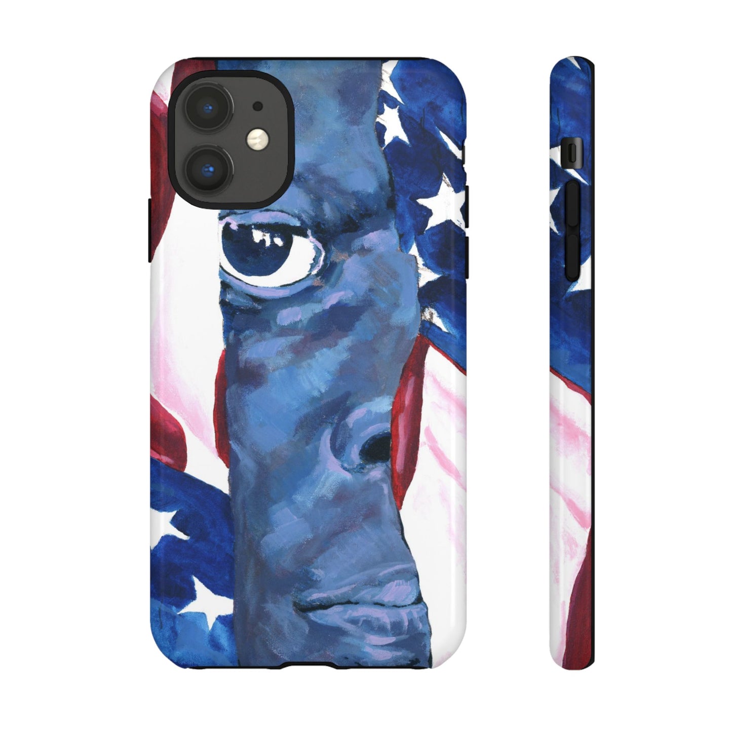 Patriotic Tough Phone Case with American Flag Design- I See You Image