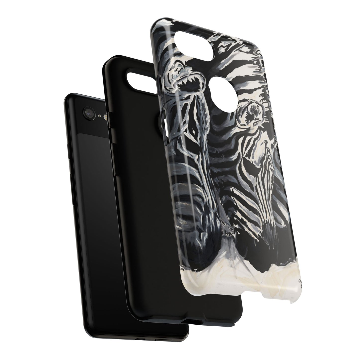 Artistic Zebra Print Phone Case -Tough Cases- Baby Zebras Image
