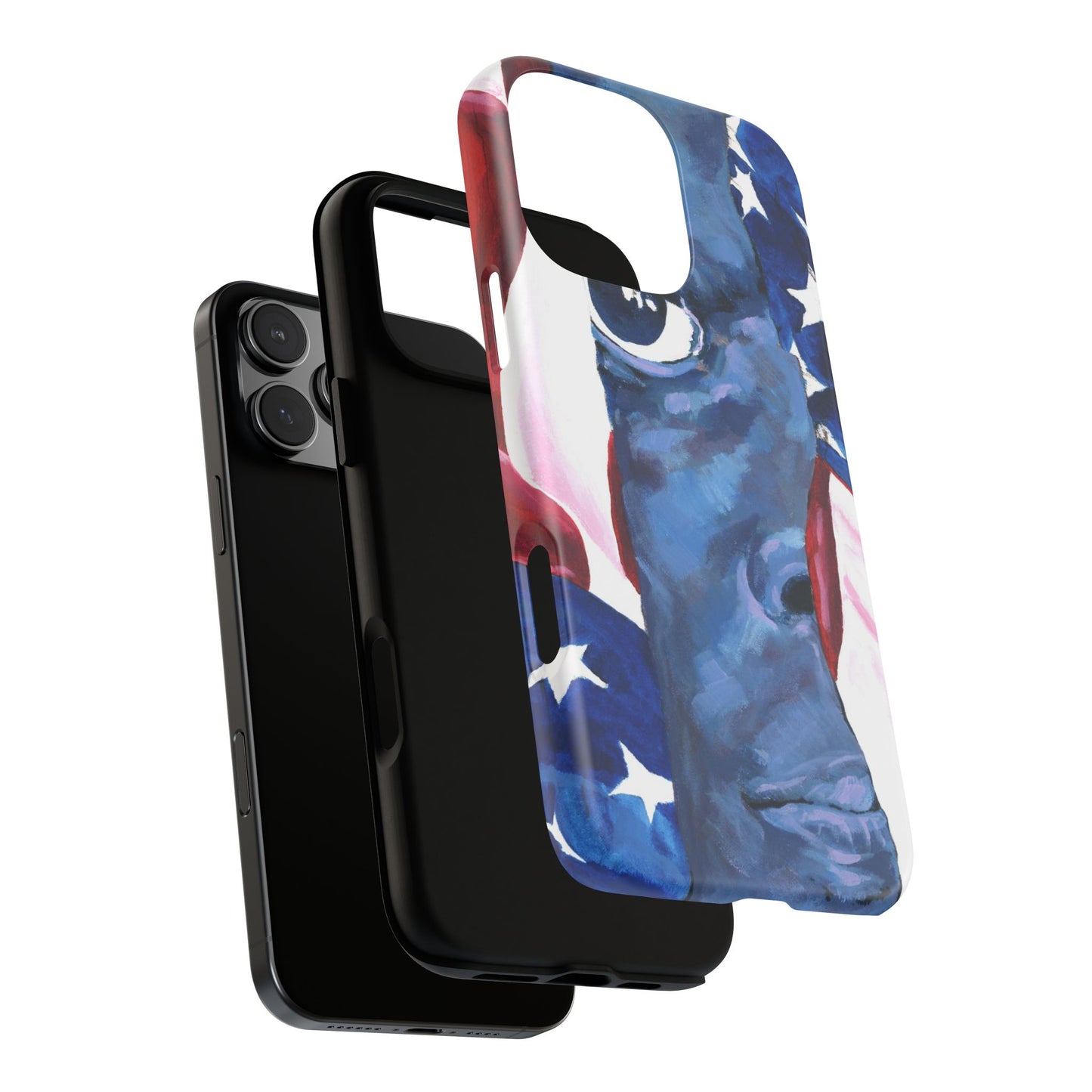 Patriotic Tough Phone Case with American Flag Design- I See You Image