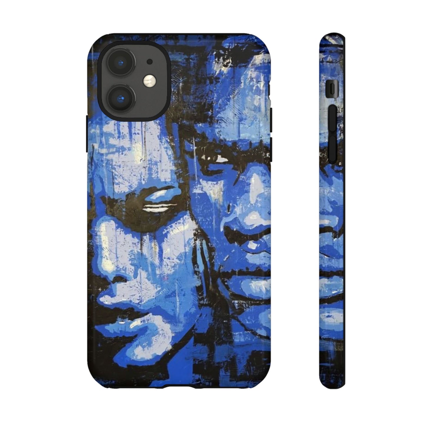 Artistic Phone Case - Tough Cases with Bold Blue Portraits -The Lovers Image