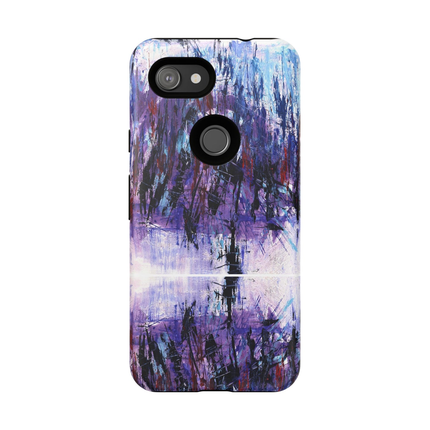Abstract Purple Phone Case, Stylish & Protective Cover for Art Lovers- White Spring Image