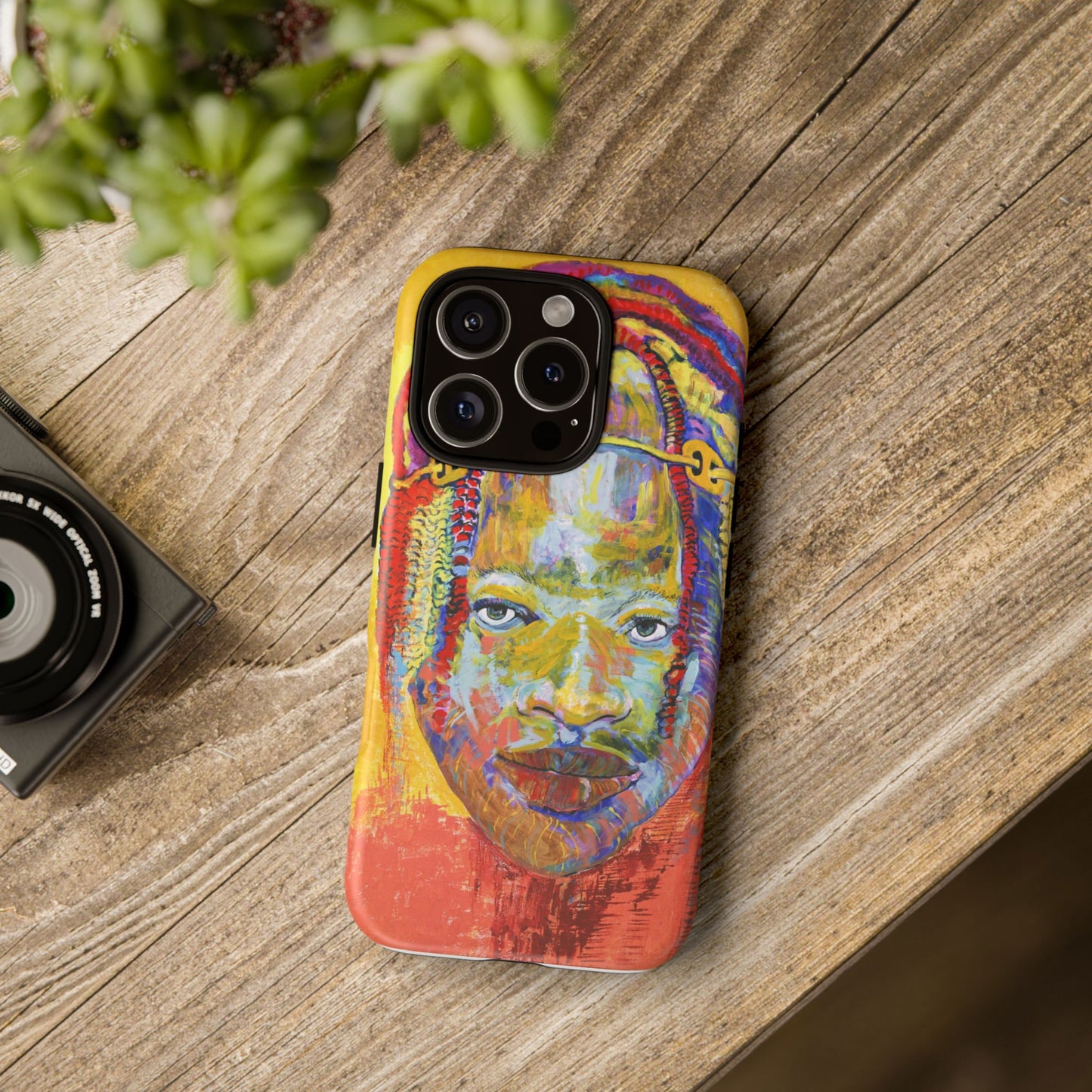 Vibrant Artistic Phone Case - Tough Cases for Creative Souls- African Youth Image