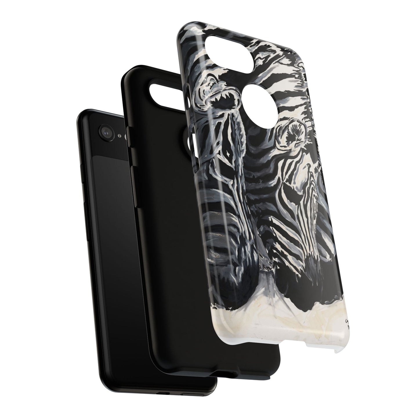 Artistic Zebra Print Phone Case -Tough Cases- Baby Zebras Image