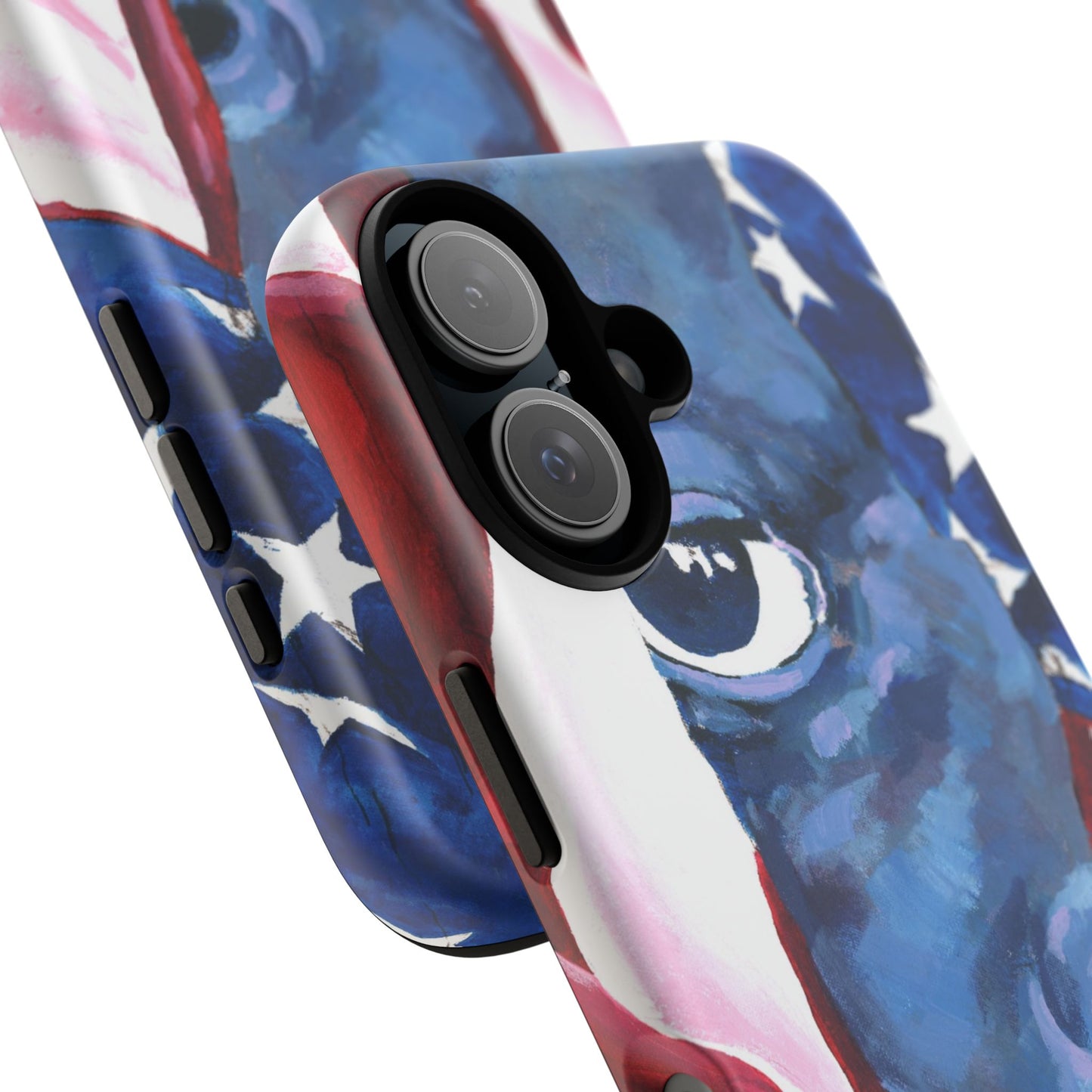 Patriotic Tough Phone Case with American Flag Design- I See You Image