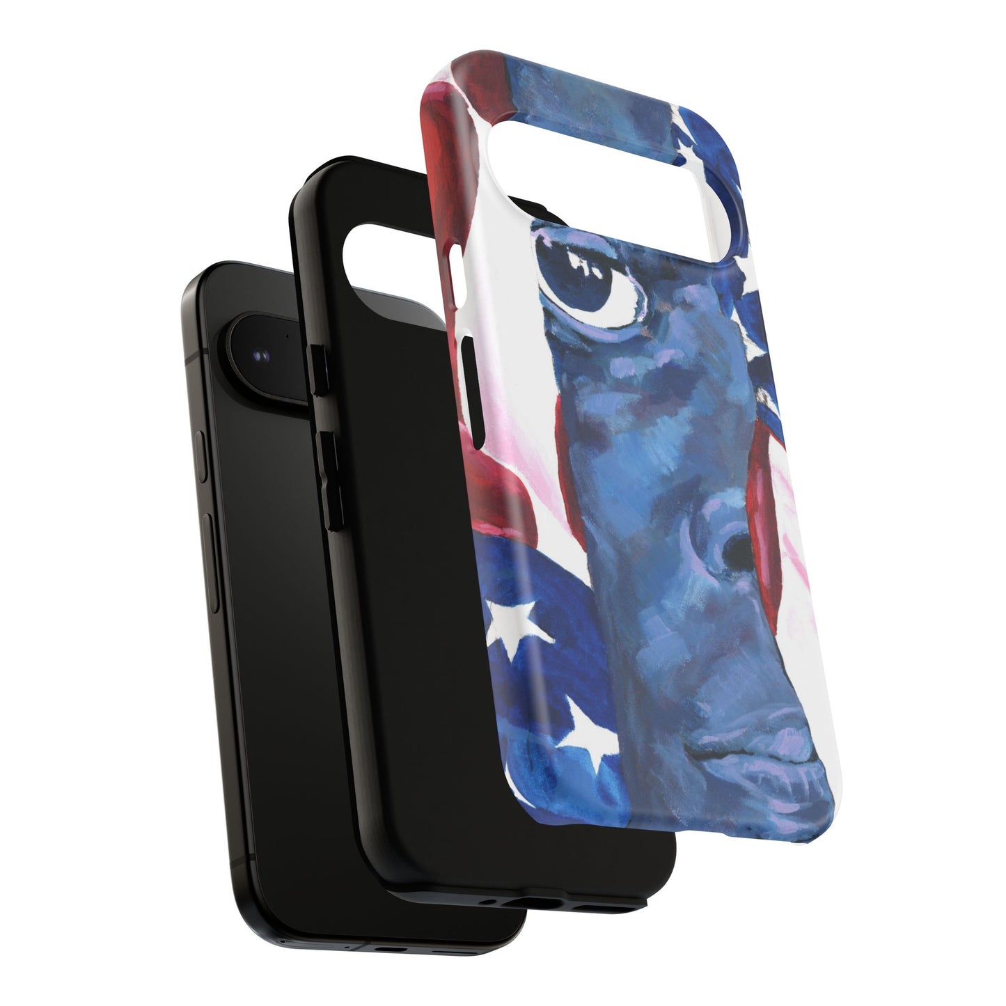 Patriotic Tough Phone Case with American Flag Design- I See You Image