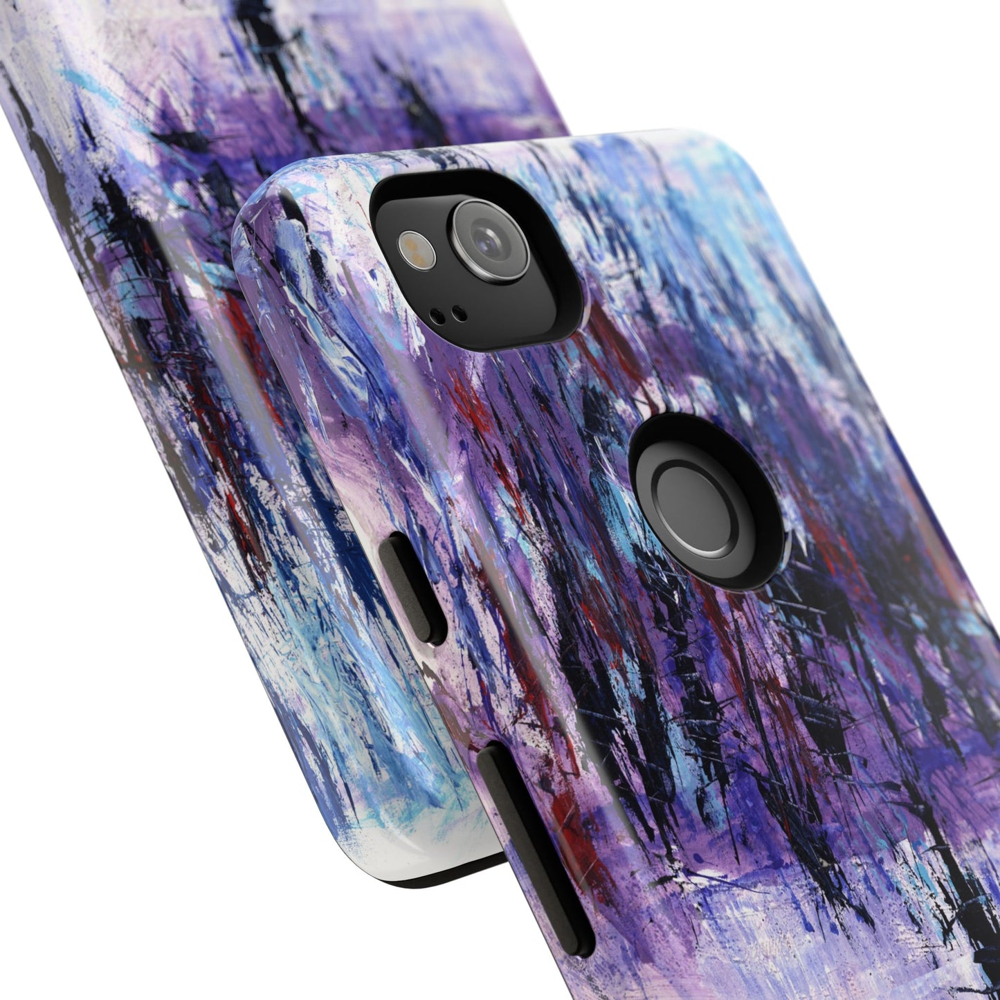 Abstract Purple Phone Case, Stylish & Protective Cover for Art Lovers- White Spring Image