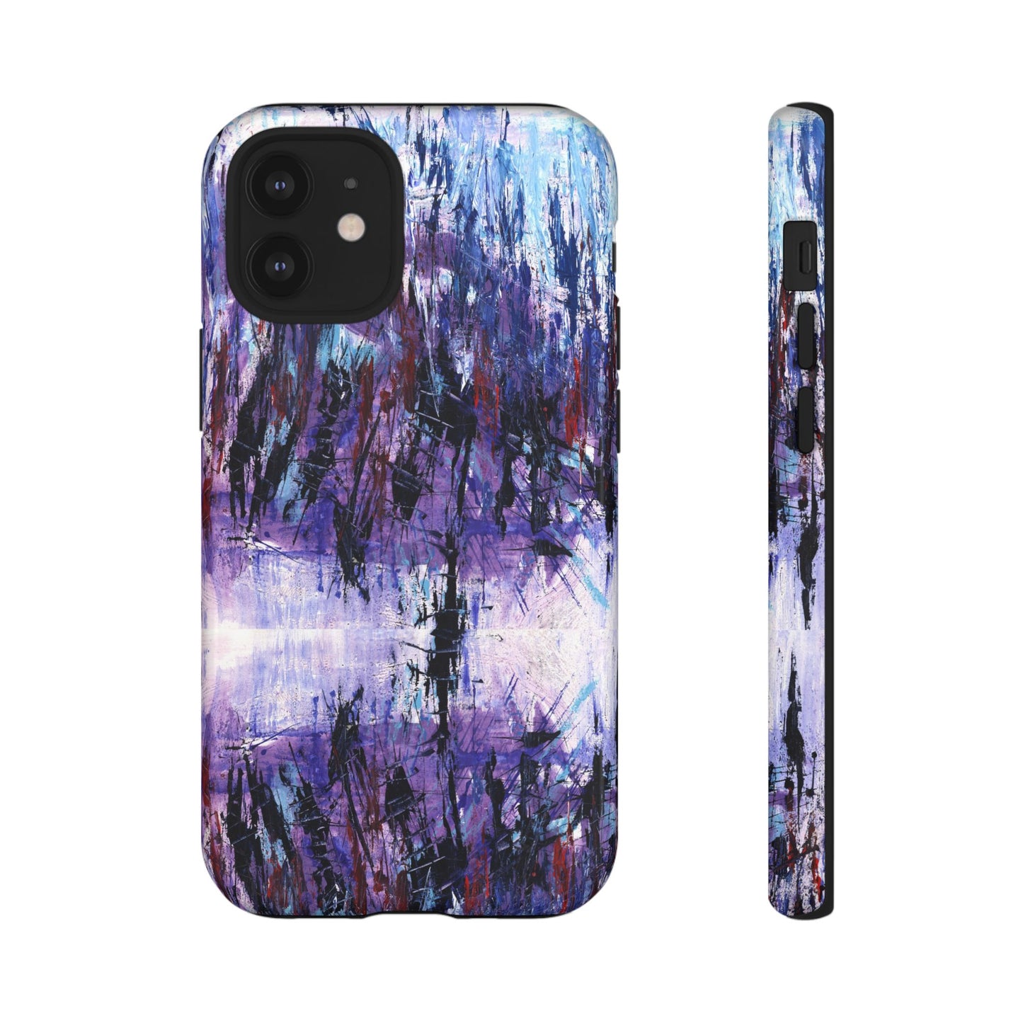 Abstract Purple Phone Case, Stylish & Protective Cover for Art Lovers- White Spring Image