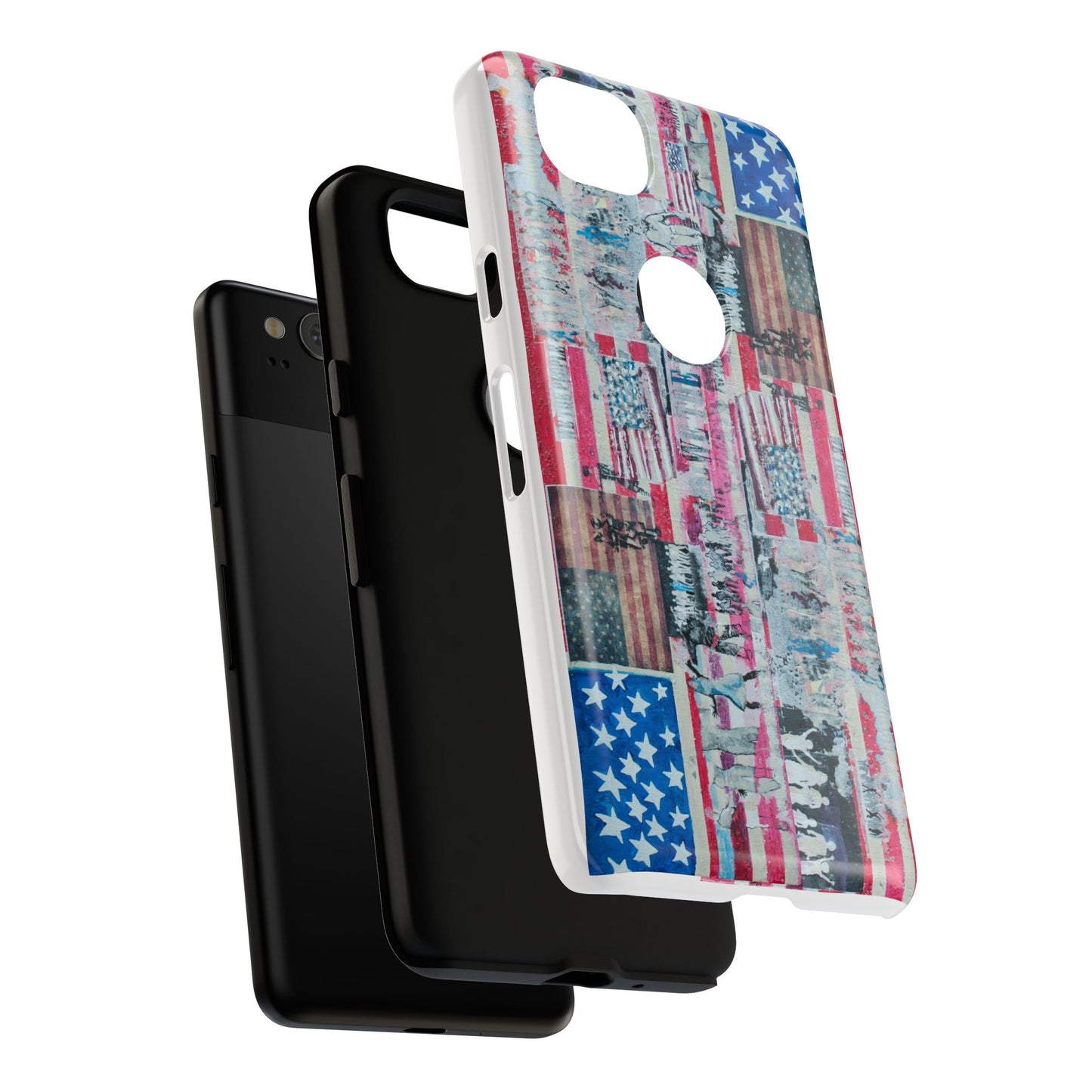 Patriotic Phone Case -We The People Image - Tough Cases with American Flag Design
