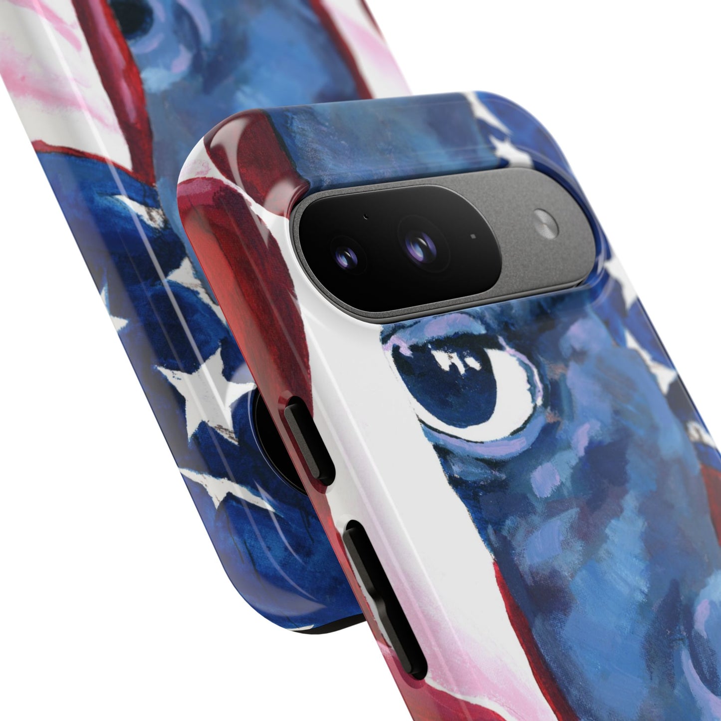 Patriotic Tough Phone Case with American Flag Design- I See You Image