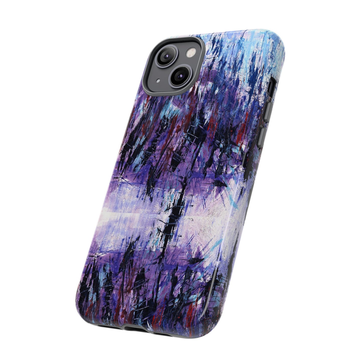 Abstract Purple Phone Case, Stylish & Protective Cover for Art Lovers- White Spring Image
