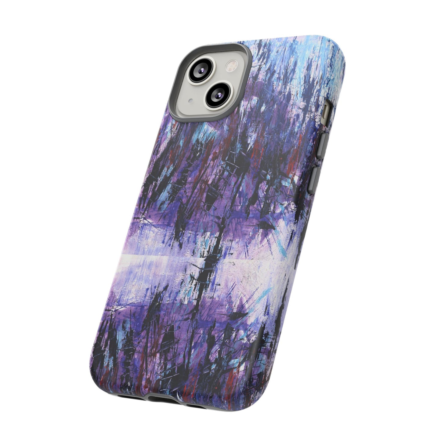 Abstract Purple Phone Case, Stylish & Protective Cover for Art Lovers- White Spring Image