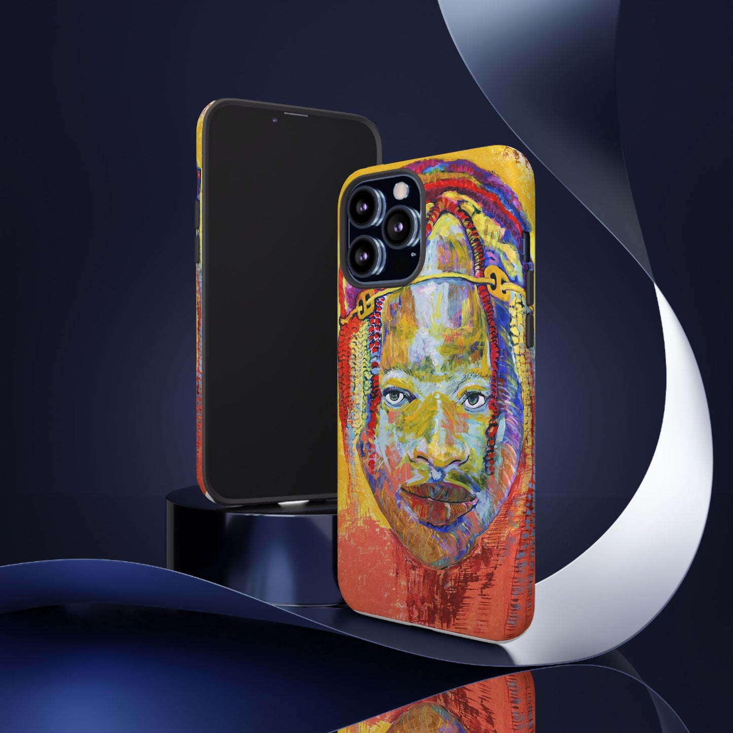 Vibrant Artistic Phone Case - Tough Cases for Creative Souls- African Youth Image