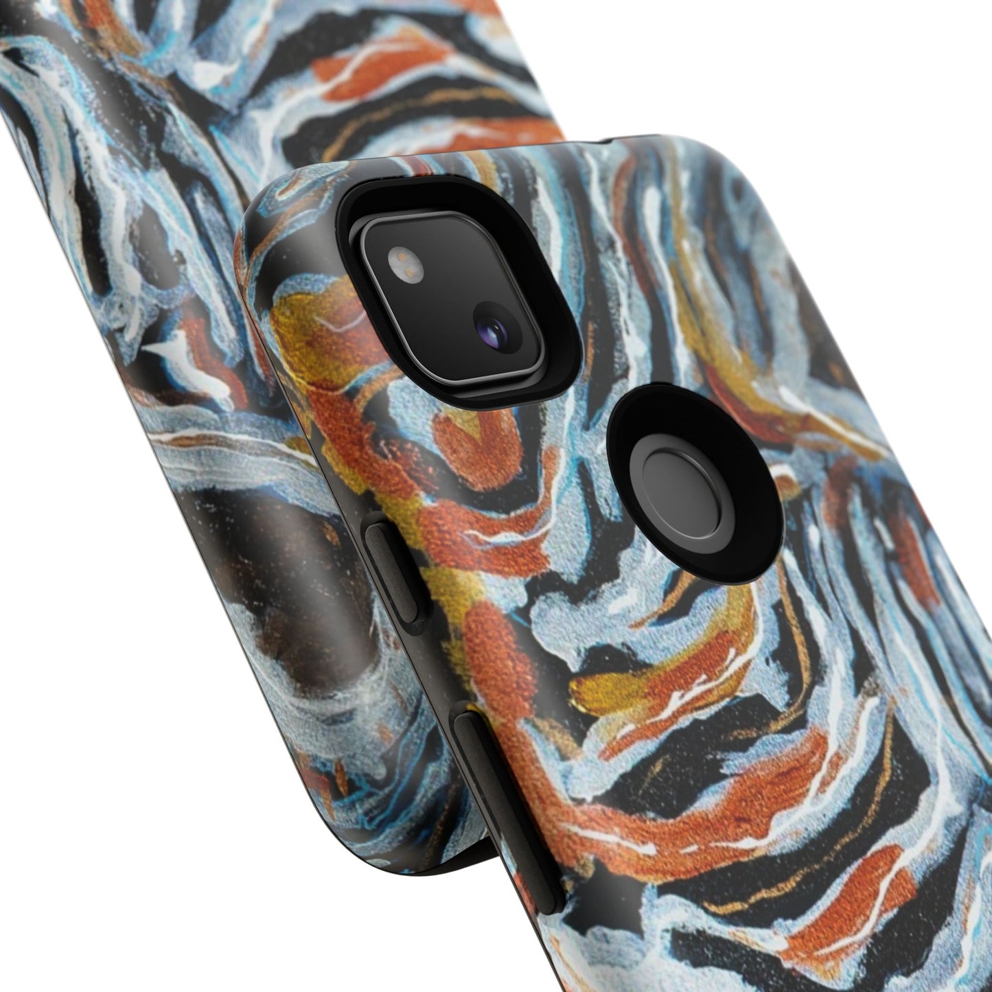 Artistic Tough Phone Case - Twin Zebras Image - Abstract Zebra Design