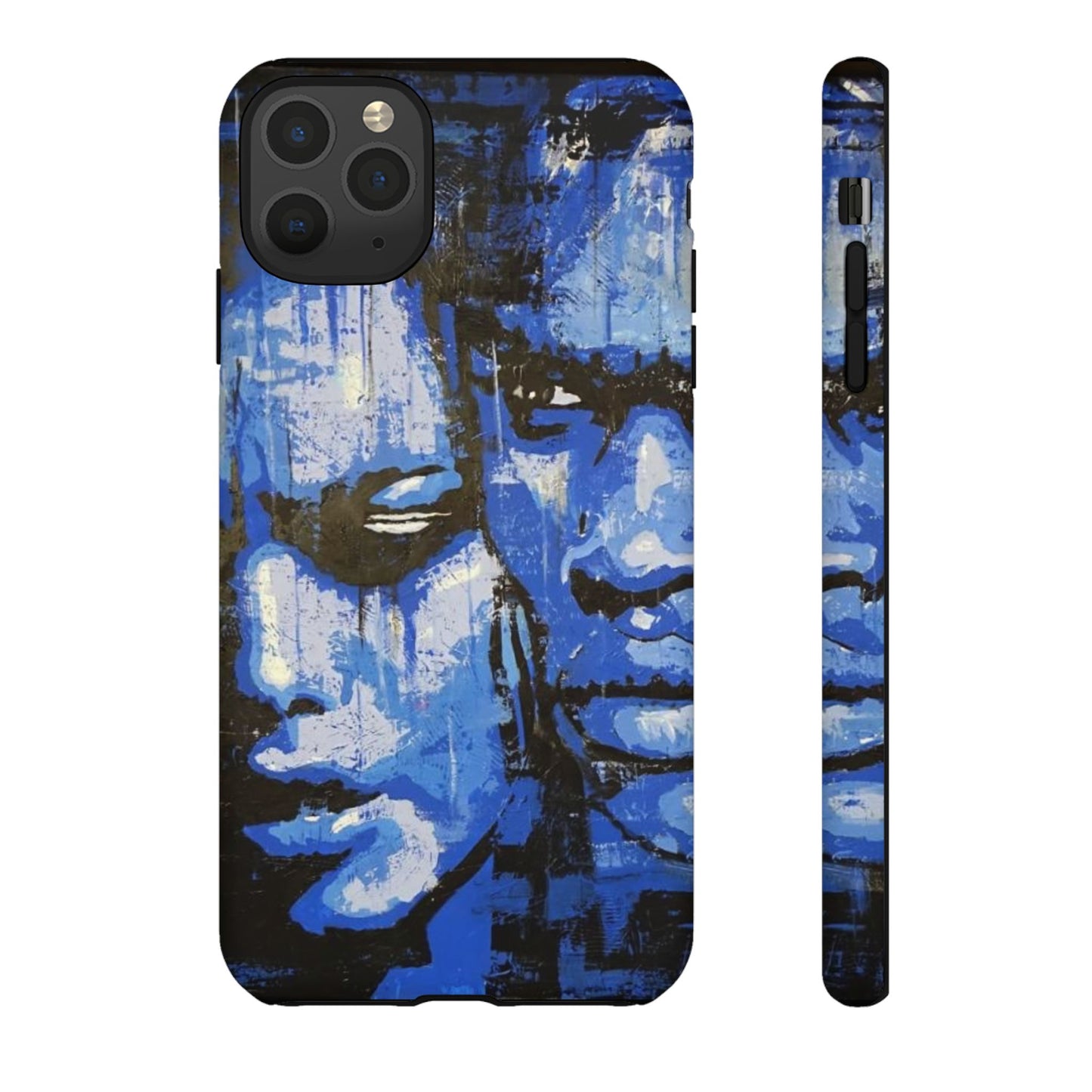 Artistic Phone Case - Tough Cases with Bold Blue Portraits -The Lovers Image