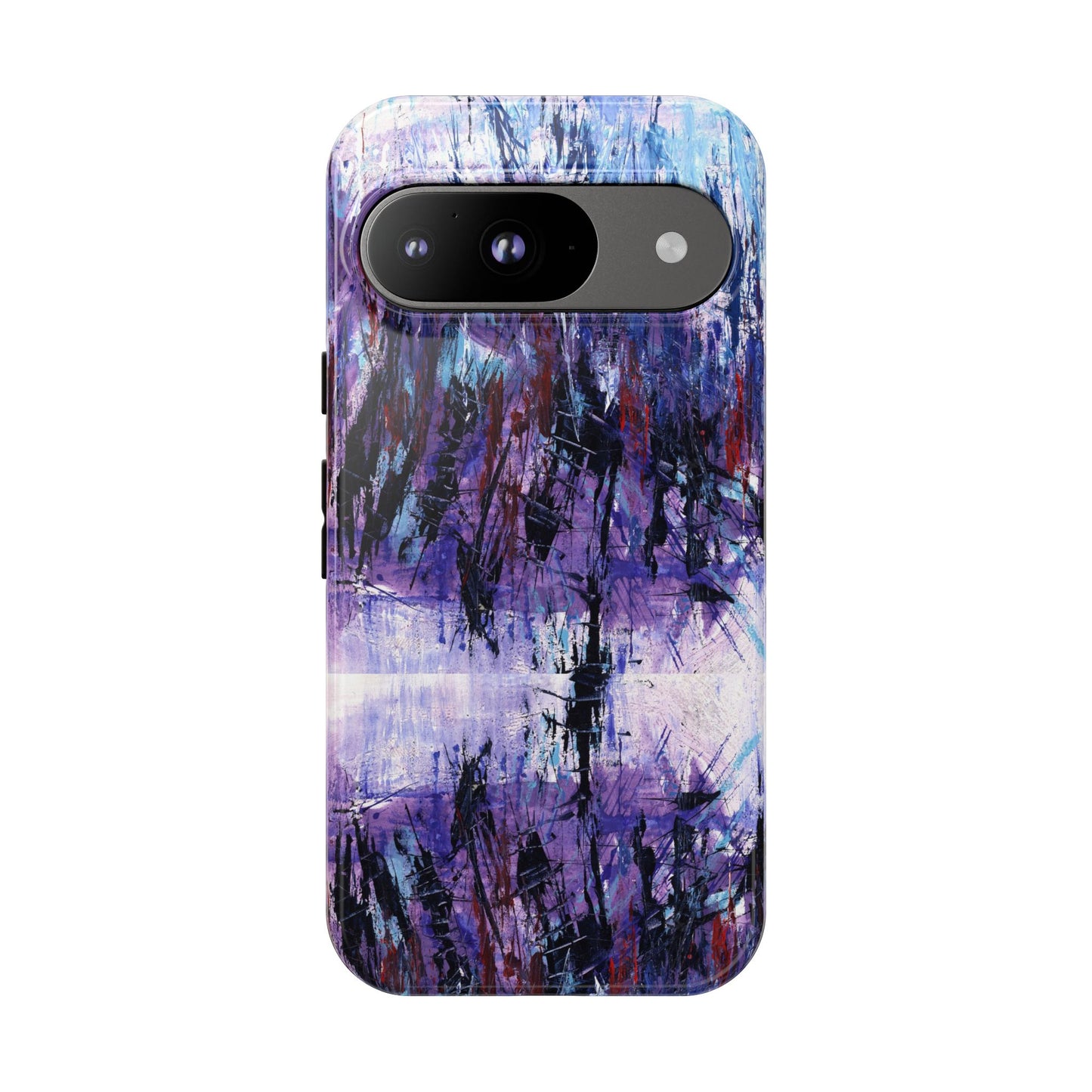 Abstract Purple Phone Case, Stylish & Protective Cover for Art Lovers- White Spring Image