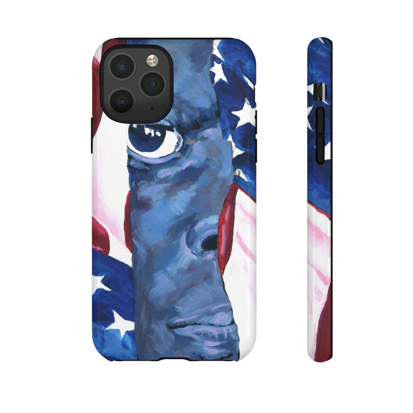 Patriotic Tough Phone Case with American Flag Design- I See You Image