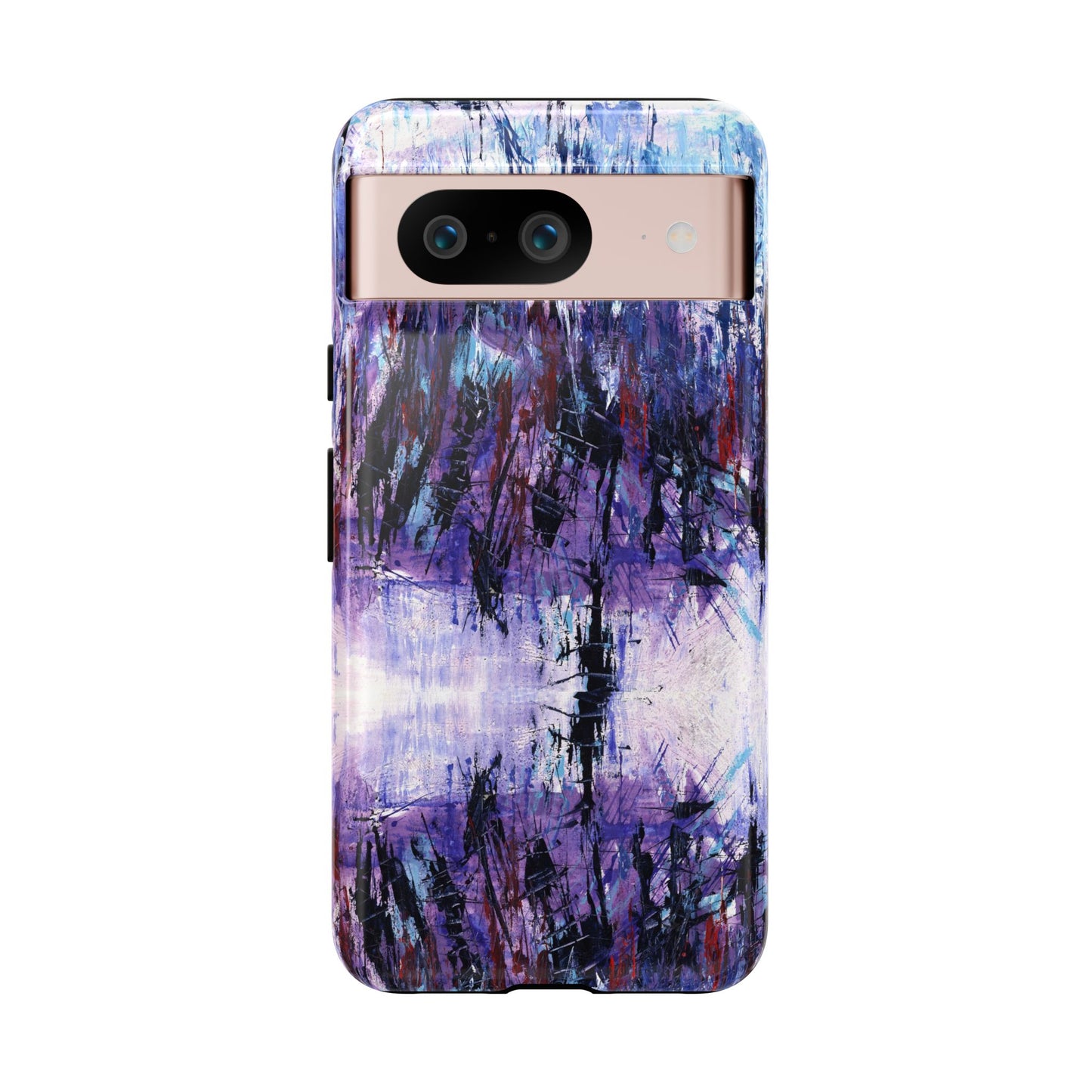 Abstract Purple Phone Case, Stylish & Protective Cover for Art Lovers- White Spring Image