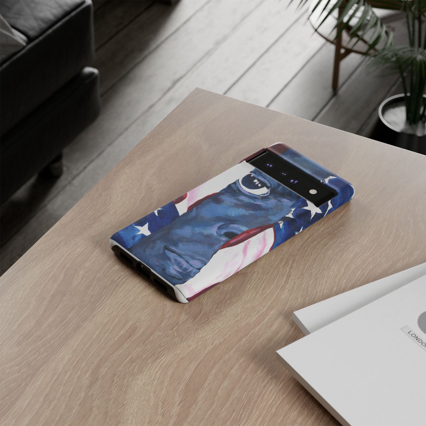 Patriotic Tough Phone Case with American Flag Design- I See You Image