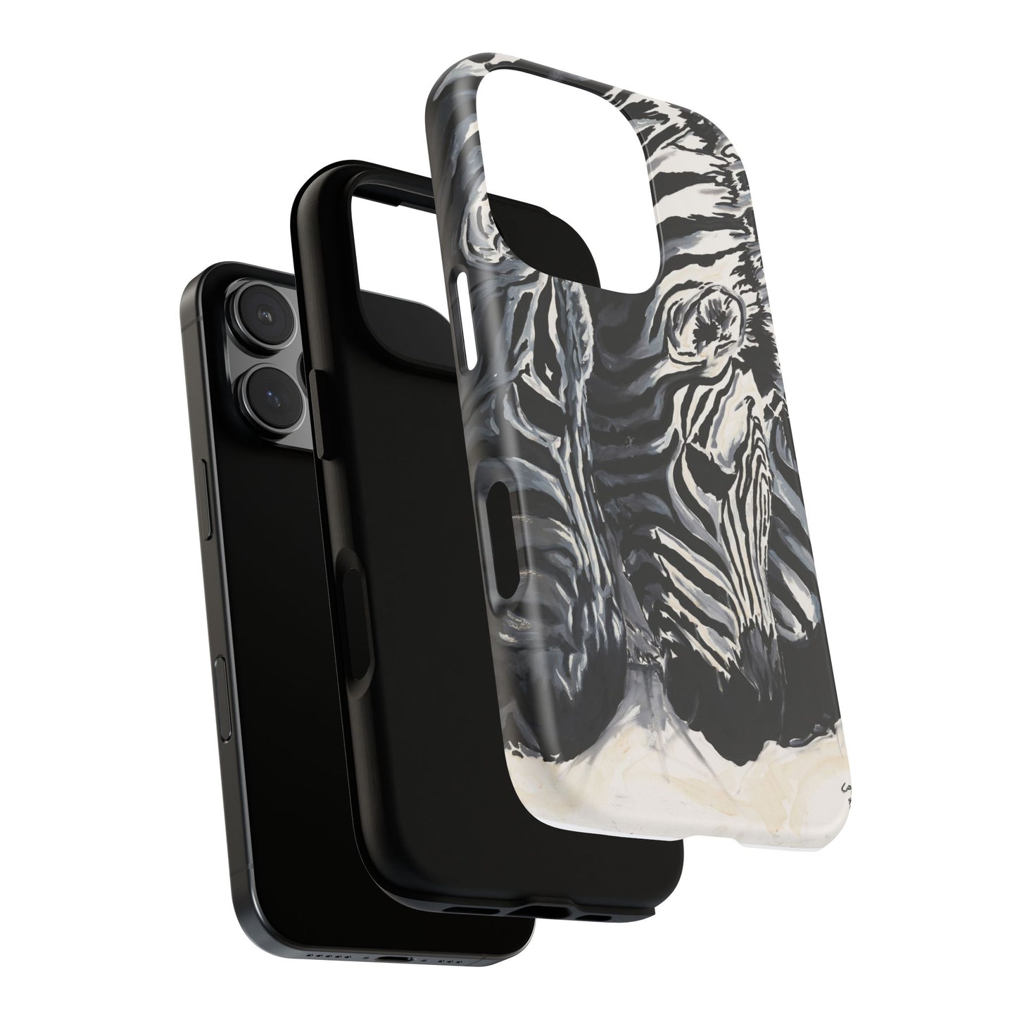 Artistic Zebra Print Phone Case -Tough Cases- Baby Zebras Image