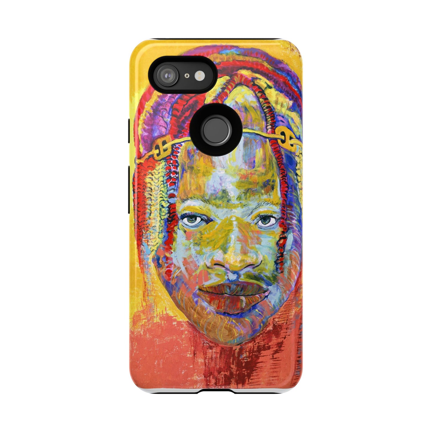 Vibrant Artistic Phone Case - Tough Cases for Creative Souls- African Youth Image