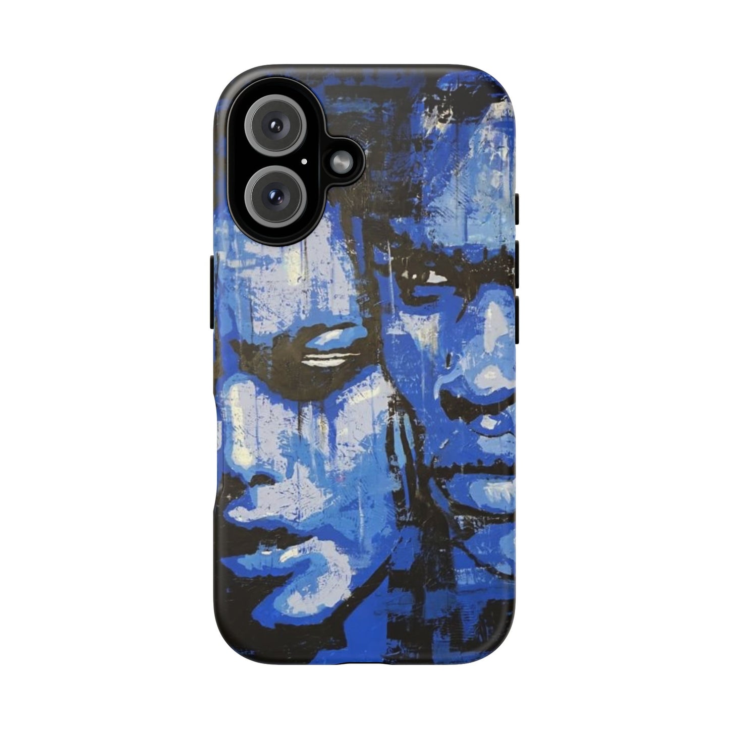 Artistic Phone Case - Tough Cases with Bold Blue Portraits -The Lovers Image