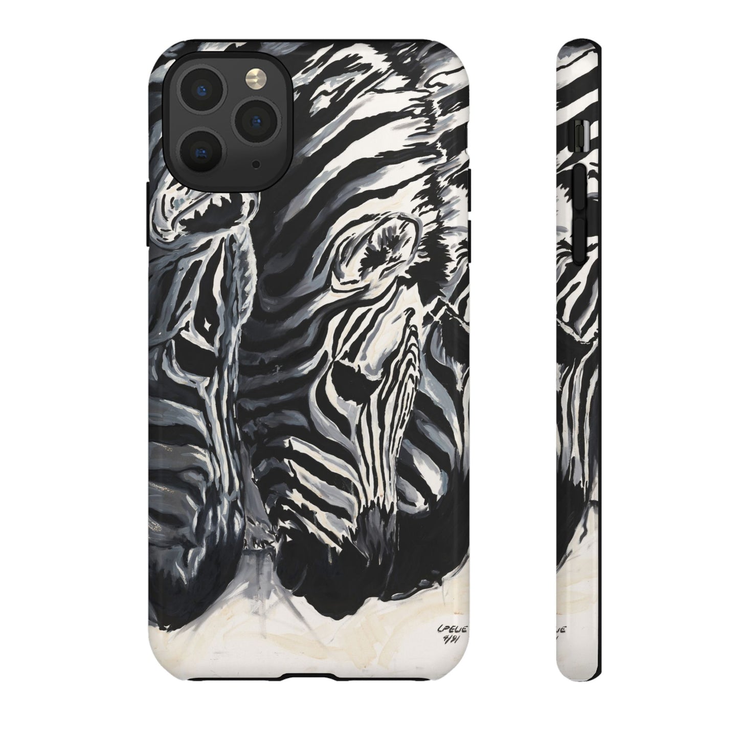 Artistic Zebra Print Phone Case -Tough Cases- Baby Zebras Image