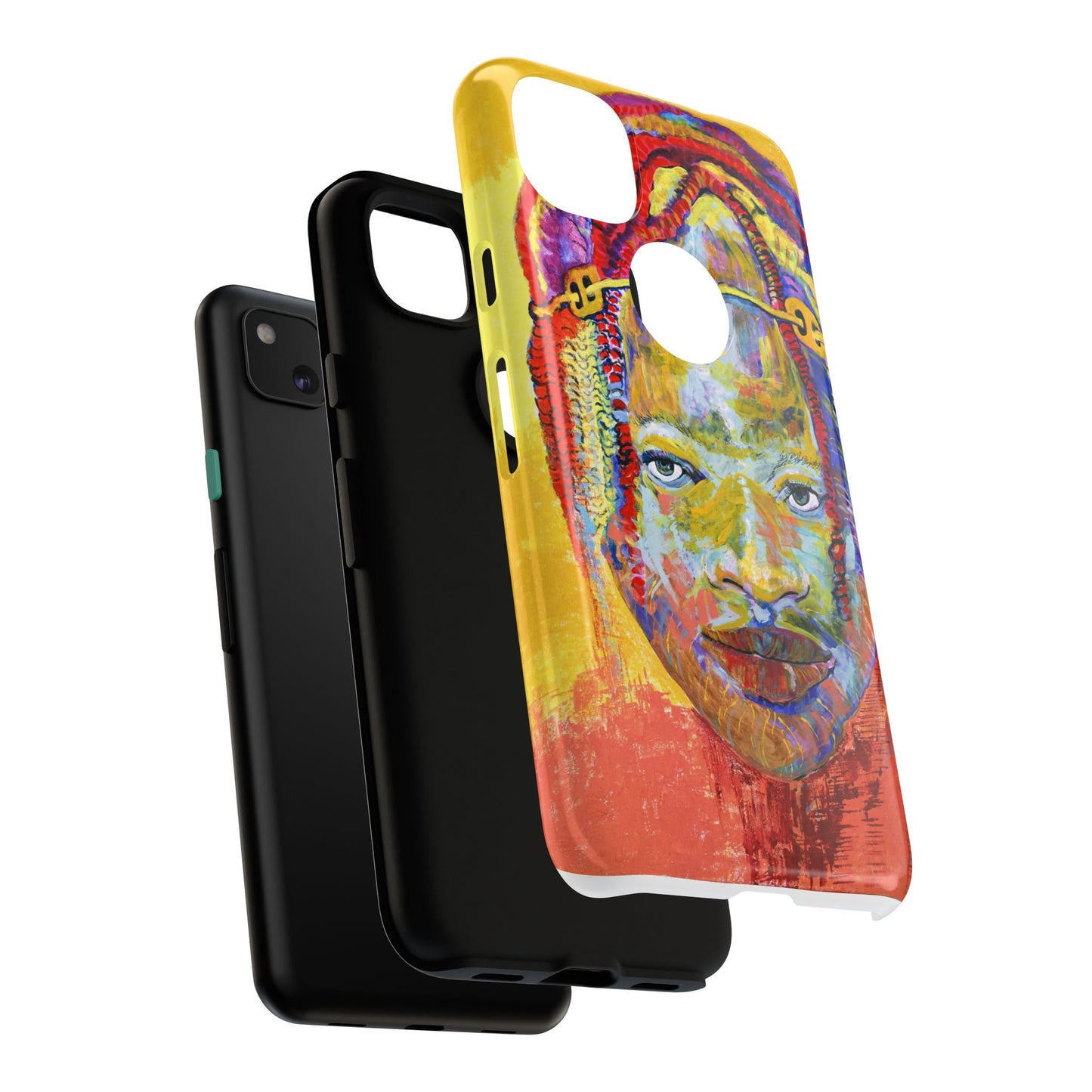 Vibrant Artistic Phone Case - Tough Cases for Creative Souls- African Youth Image