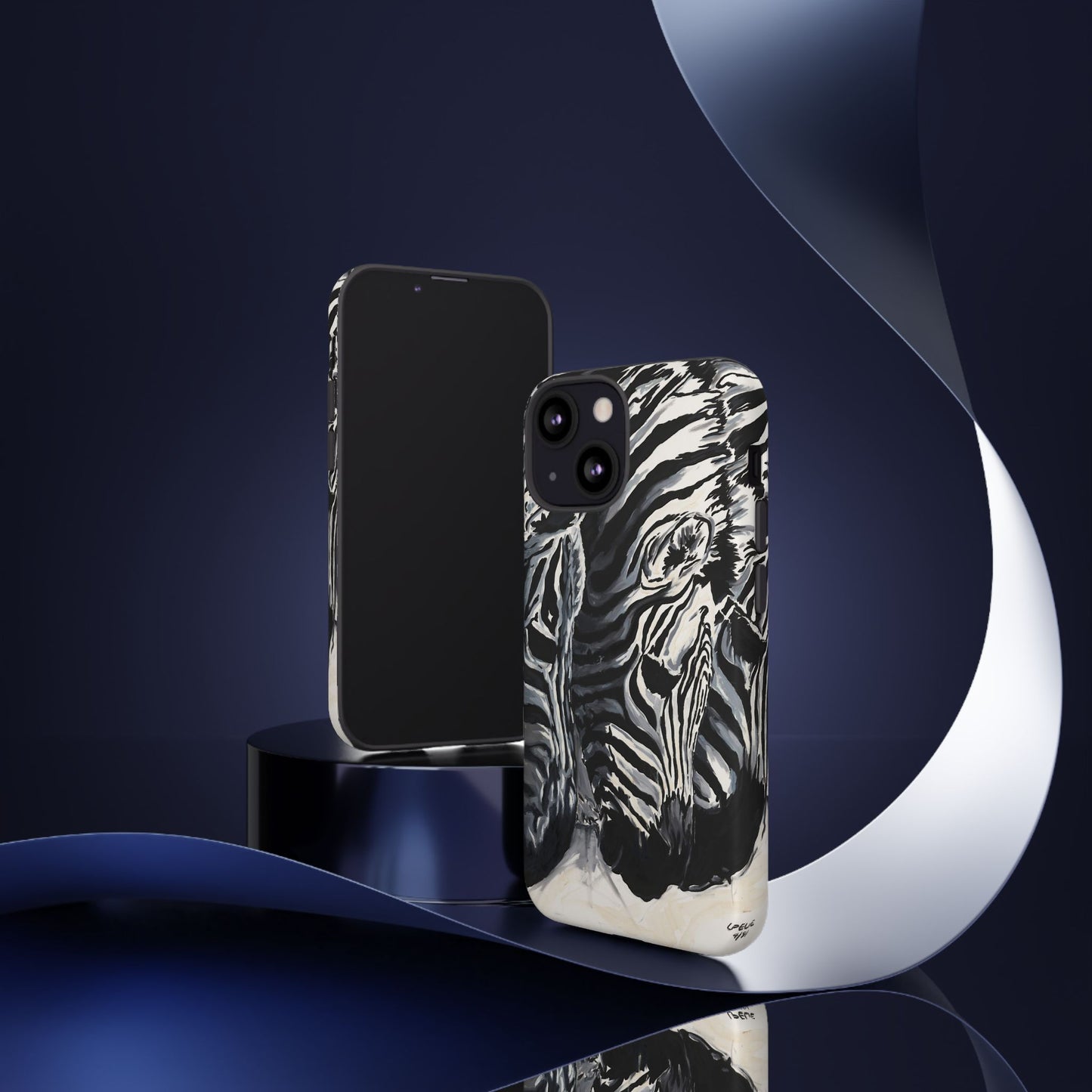 Artistic Zebra Print Phone Case -Tough Cases- Baby Zebras Image
