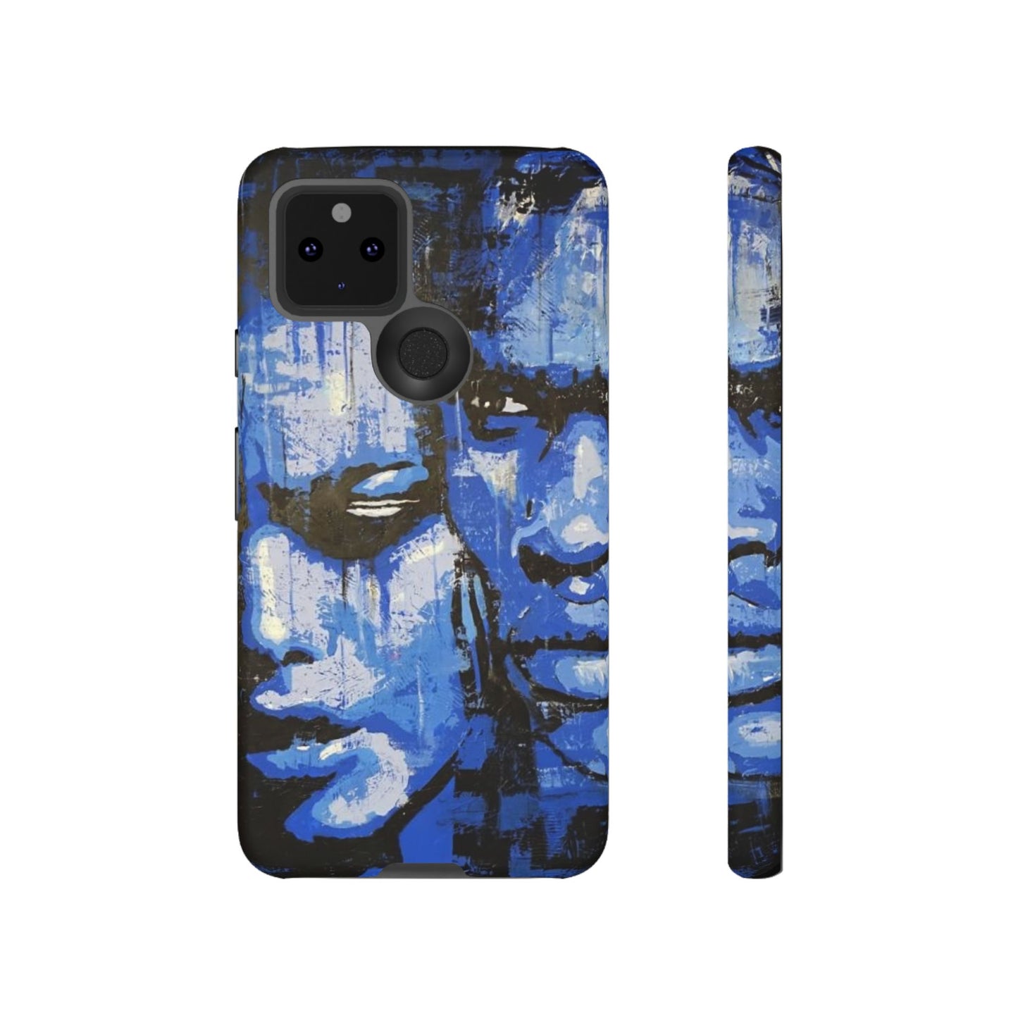 Artistic Phone Case - Tough Cases with Bold Blue Portraits -The Lovers Image
