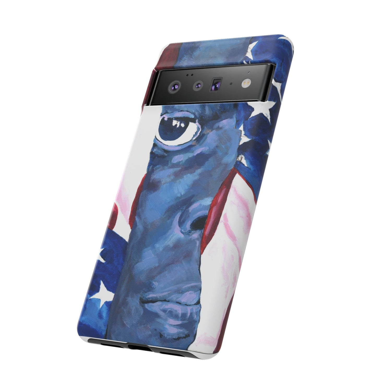 Patriotic Tough Phone Case with American Flag Design- I See You Image