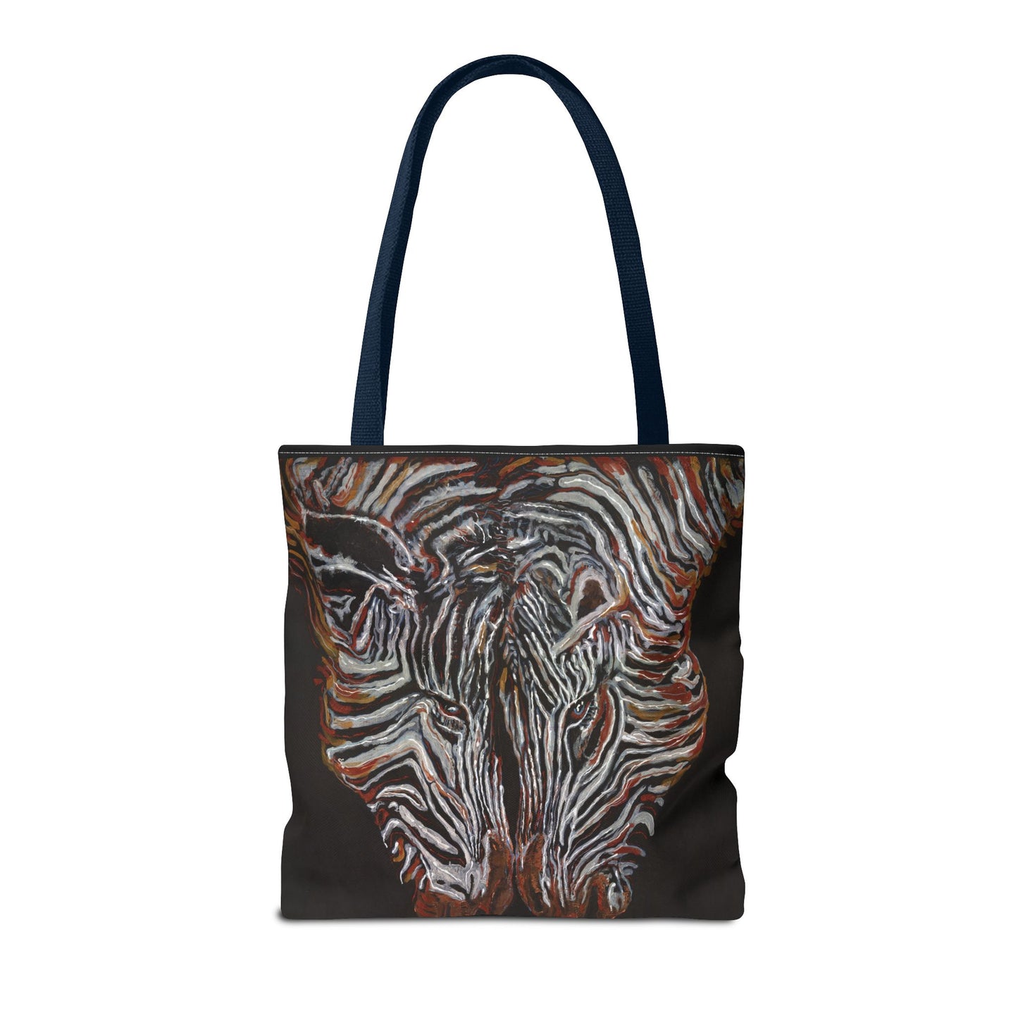Twin Zebras Image- Tote Bag