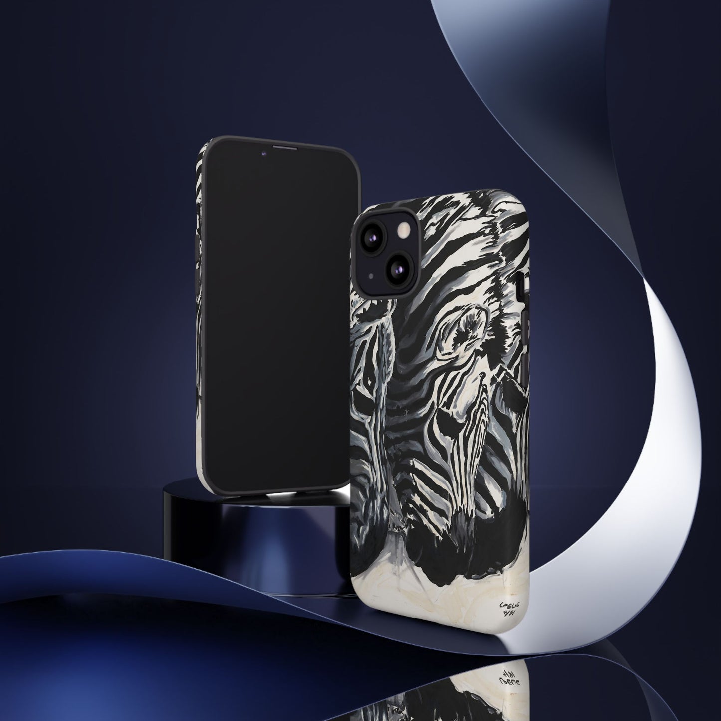 Artistic Zebra Print Phone Case -Tough Cases- Baby Zebras Image