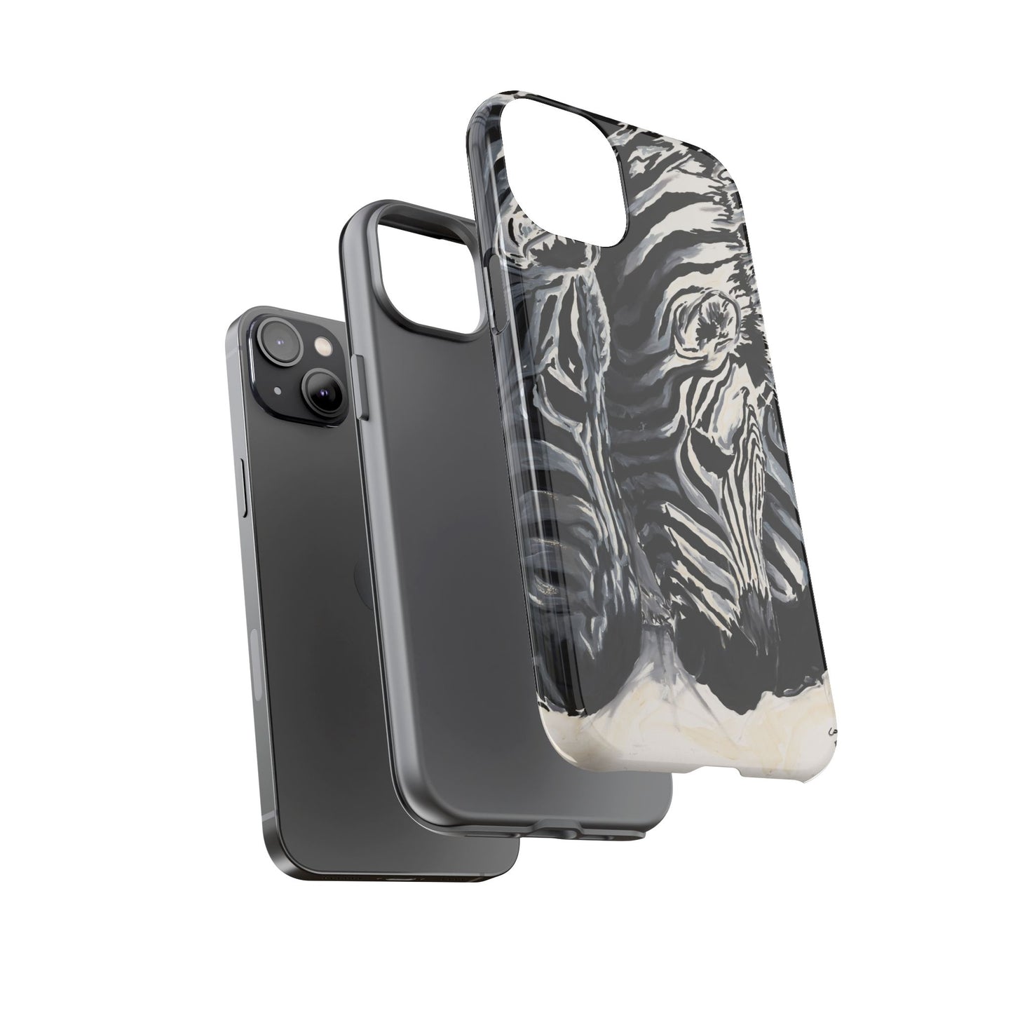 Artistic Zebra Print Phone Case -Tough Cases- Baby Zebras Image