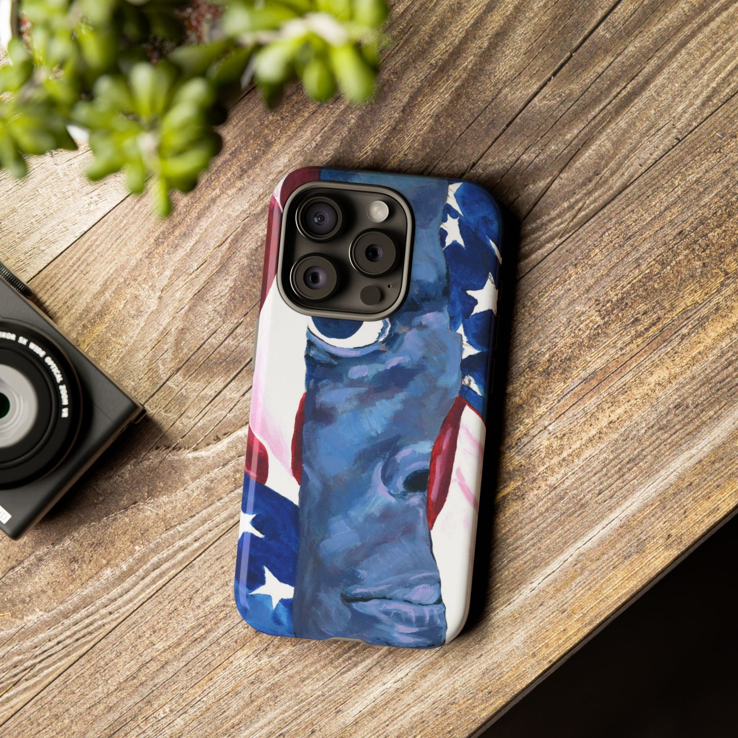 Patriotic Tough Phone Case with American Flag Design- I See You Image