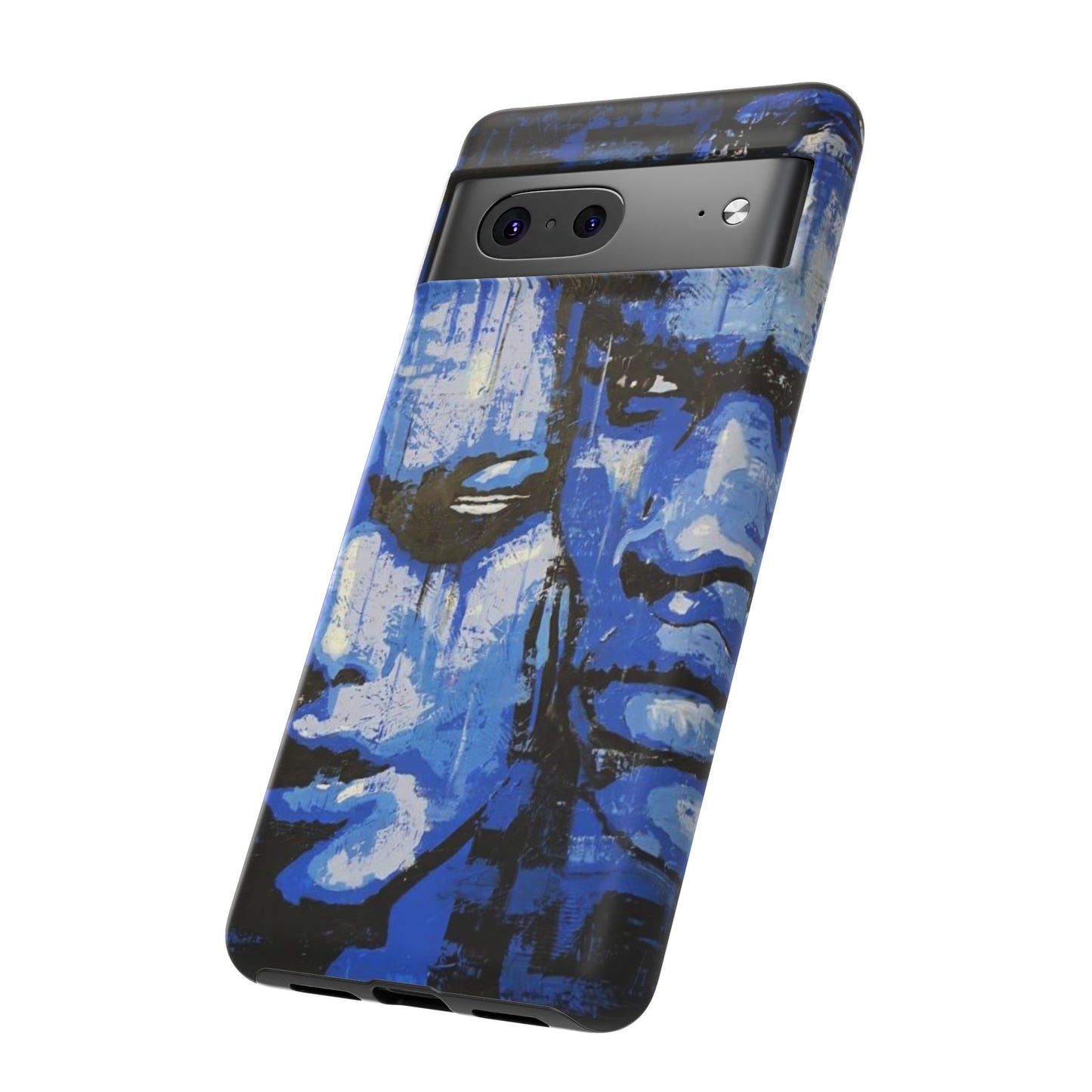Artistic Phone Case - Tough Cases with Bold Blue Portraits -The Lovers Image