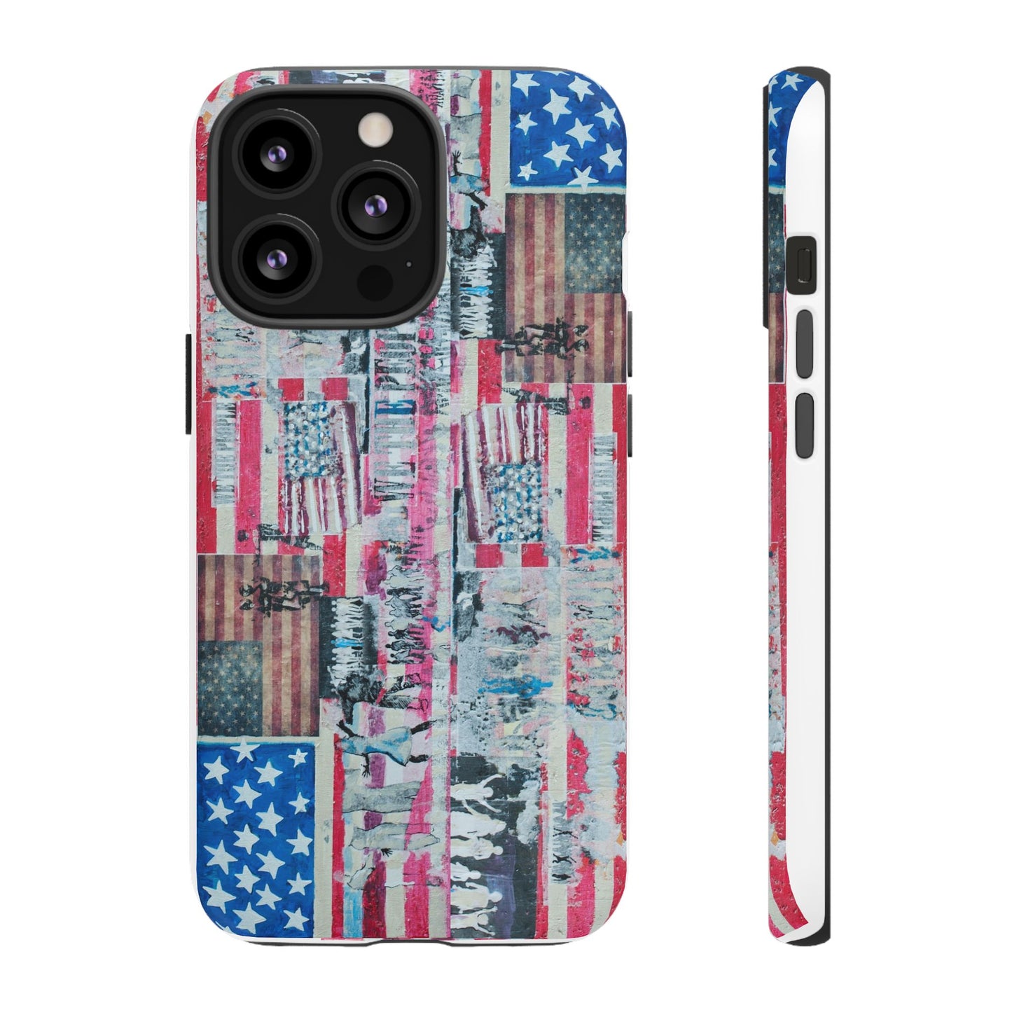 Patriotic Phone Case -We The People Image - Tough Cases with American Flag Design
