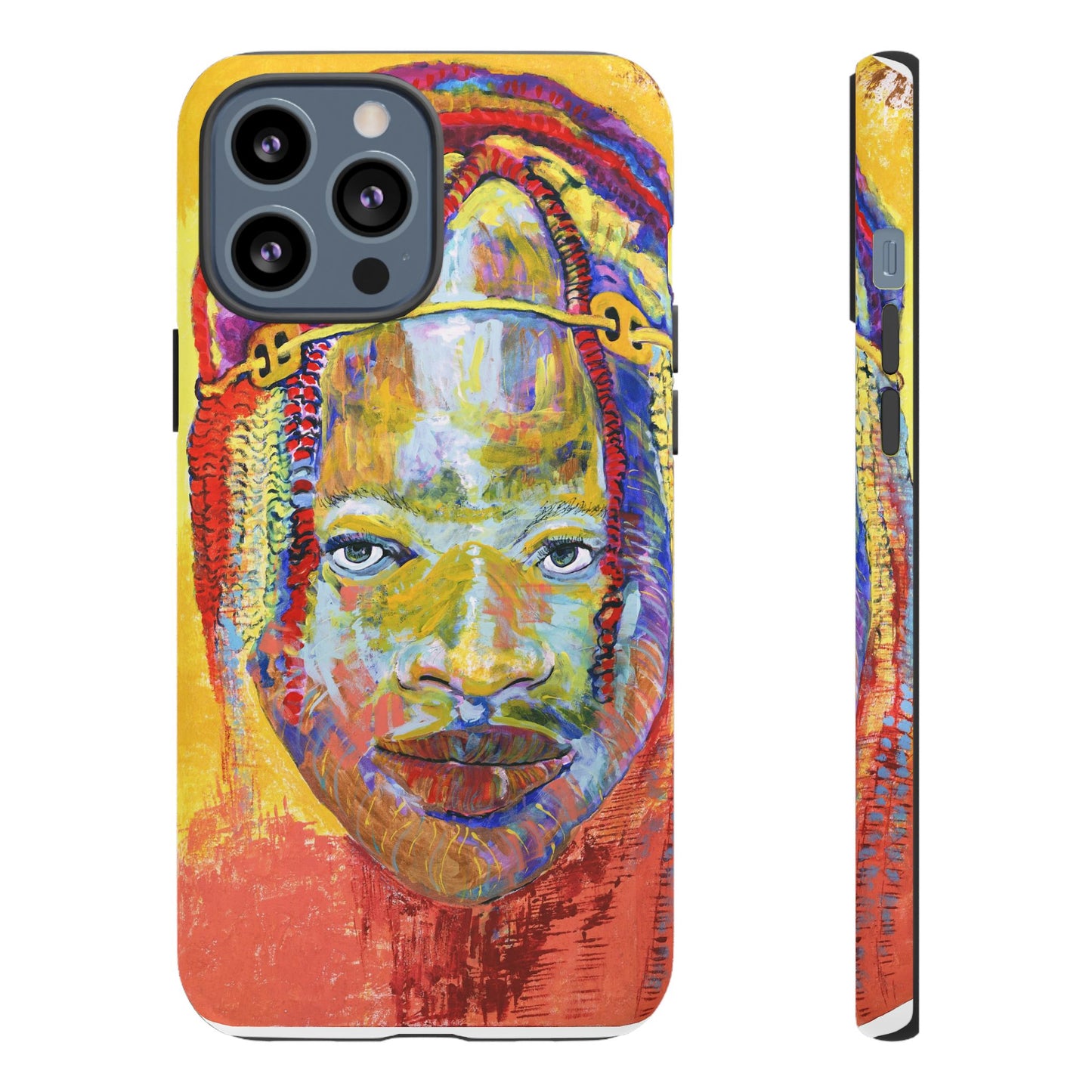 Vibrant Artistic Phone Case - Tough Cases for Creative Souls- African Youth Image