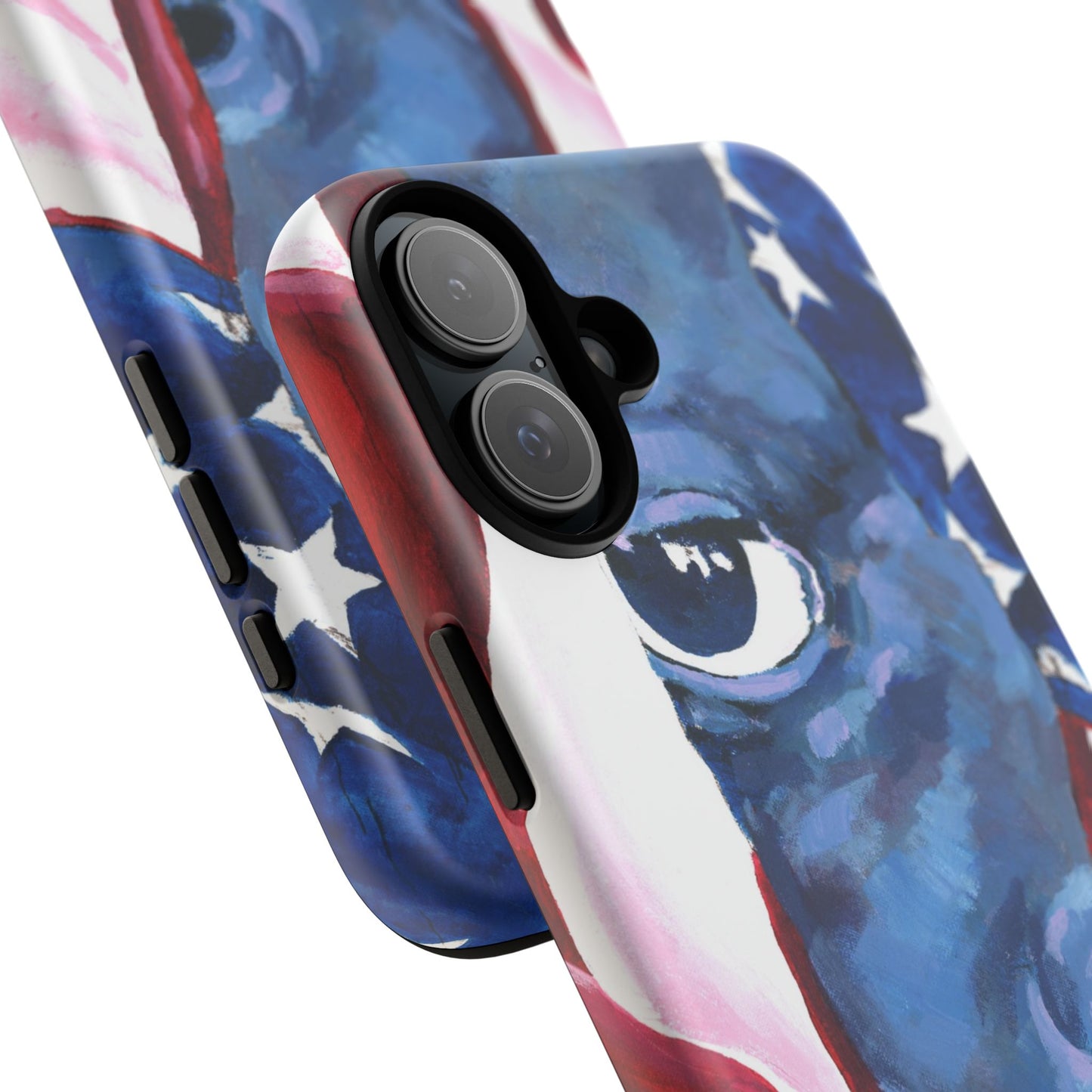 Patriotic Tough Phone Case with American Flag Design- I See You Image