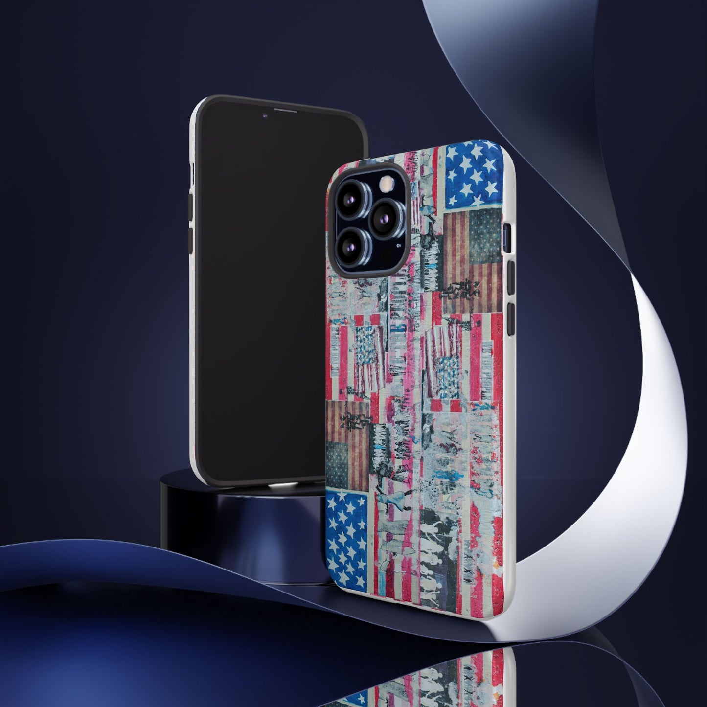 Patriotic Phone Case -We The People Image - Tough Cases with American Flag Design