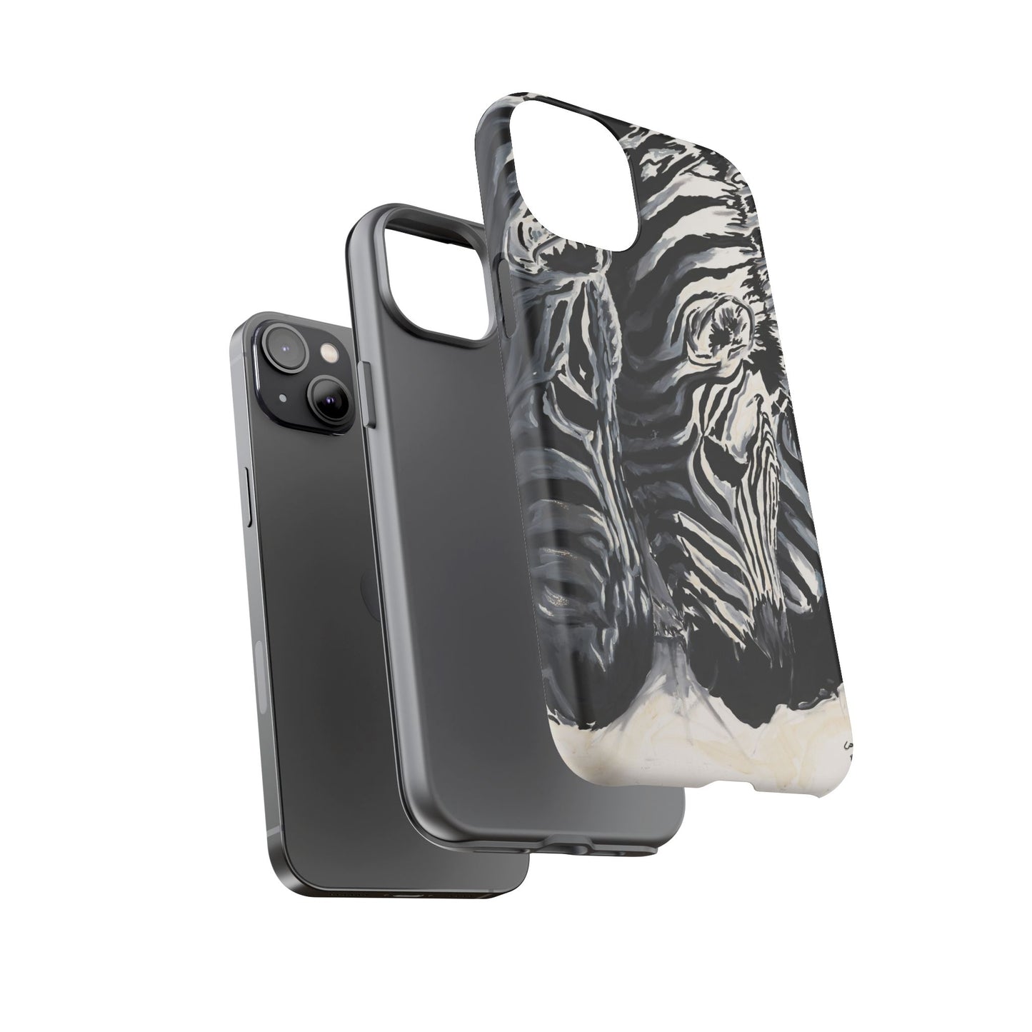 Artistic Zebra Print Phone Case -Tough Cases- Baby Zebras Image