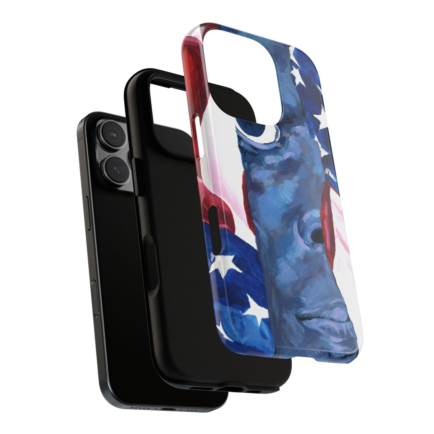 Patriotic Tough Phone Case with American Flag Design- I See You Image