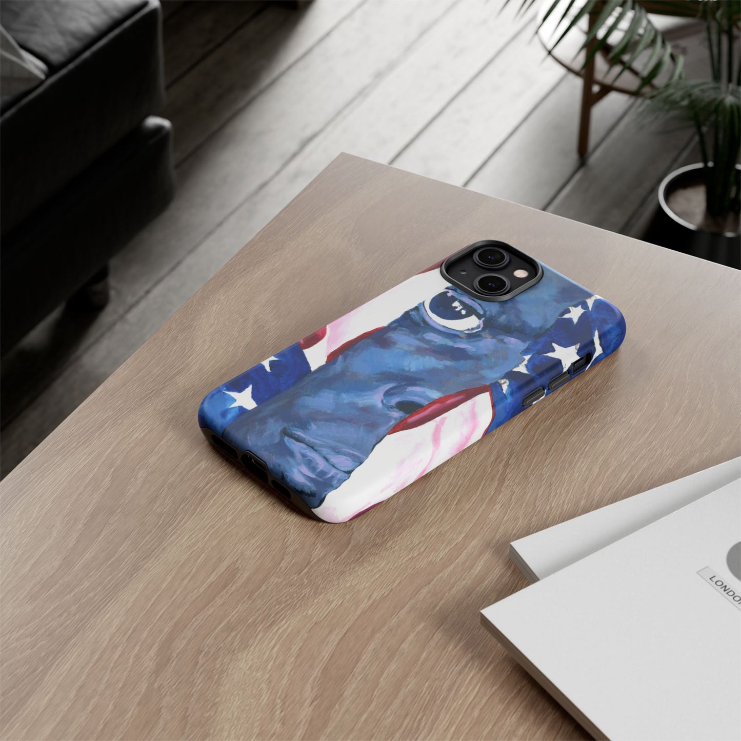 Patriotic Tough Phone Case with American Flag Design- I See You Image