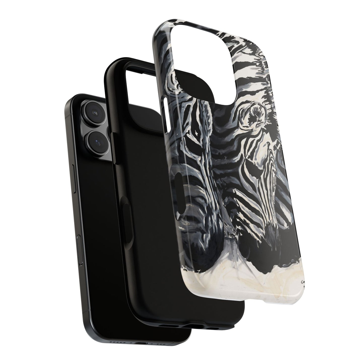 Artistic Zebra Print Phone Case -Tough Cases- Baby Zebras Image