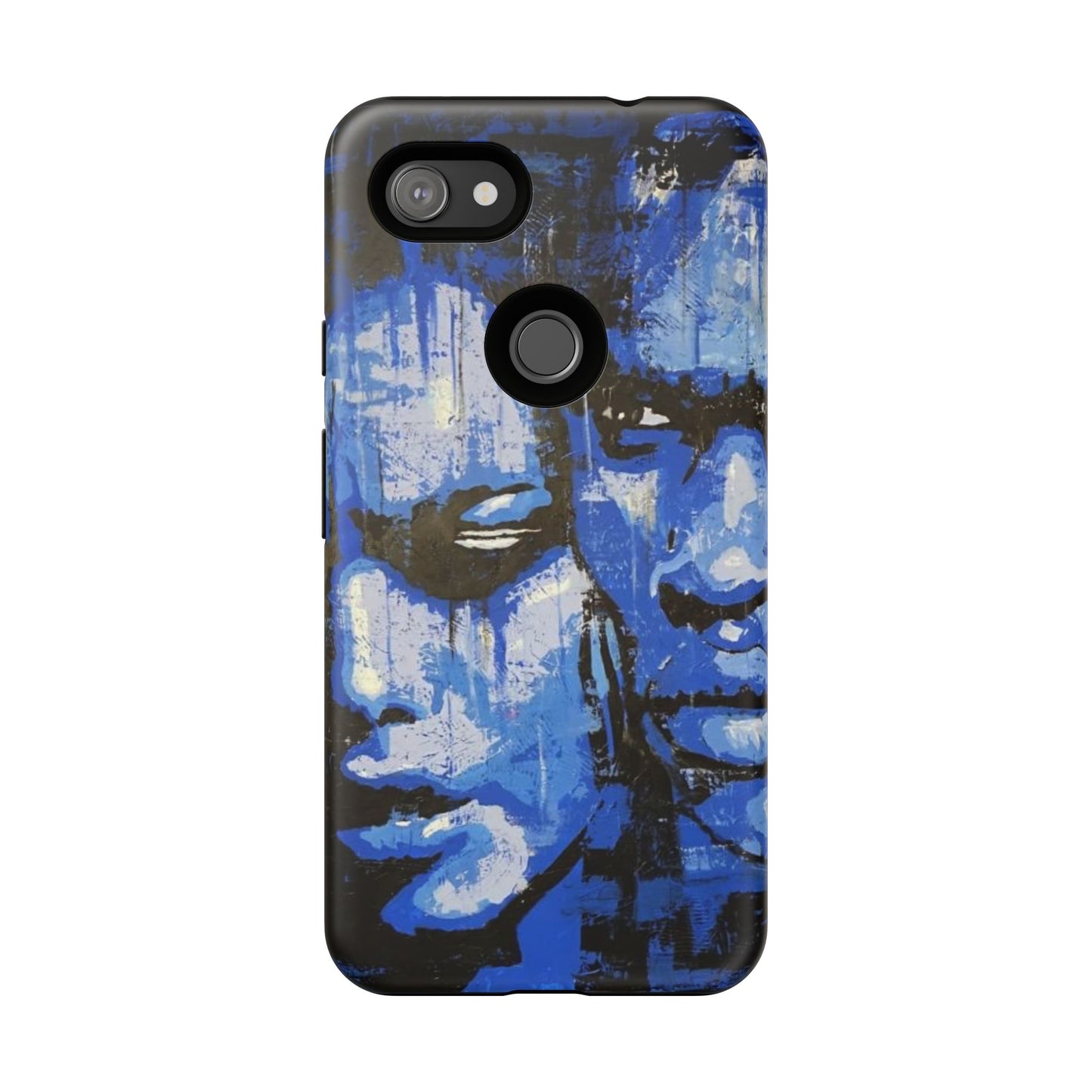 Artistic Phone Case - Tough Cases with Bold Blue Portraits -The Lovers Image
