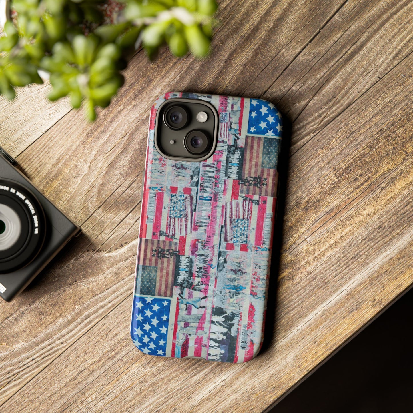 Patriotic Phone Case -We The People Image - Tough Cases with American Flag Design
