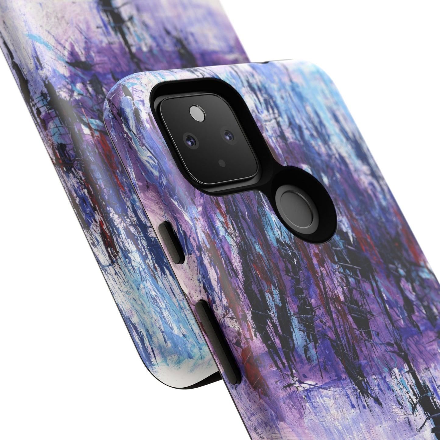 Abstract Purple Phone Case, Stylish & Protective Cover for Art Lovers- White Spring Image