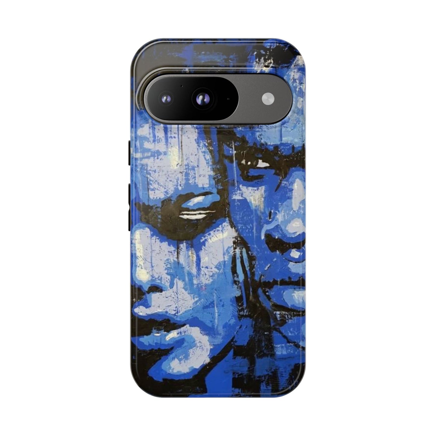 Artistic Phone Case - Tough Cases with Bold Blue Portraits -The Lovers Image
